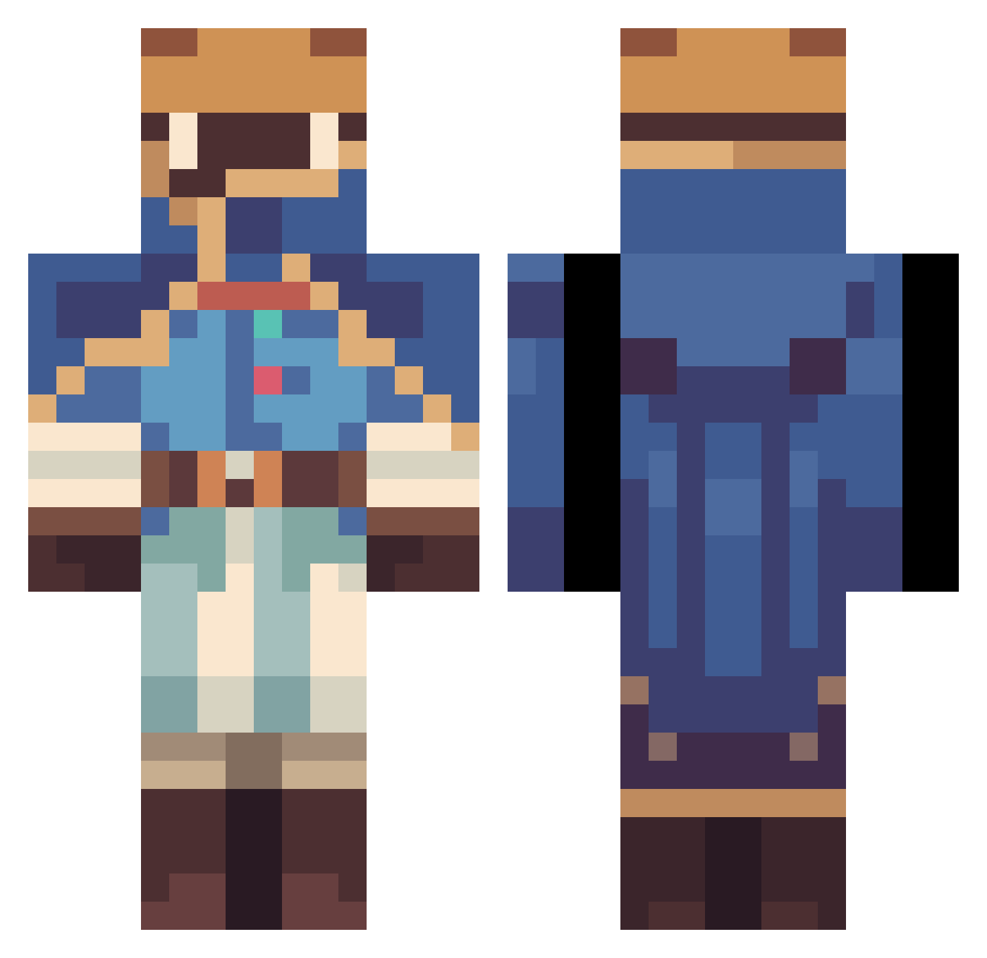Colapson_Minu Minecraft skin, front and back view