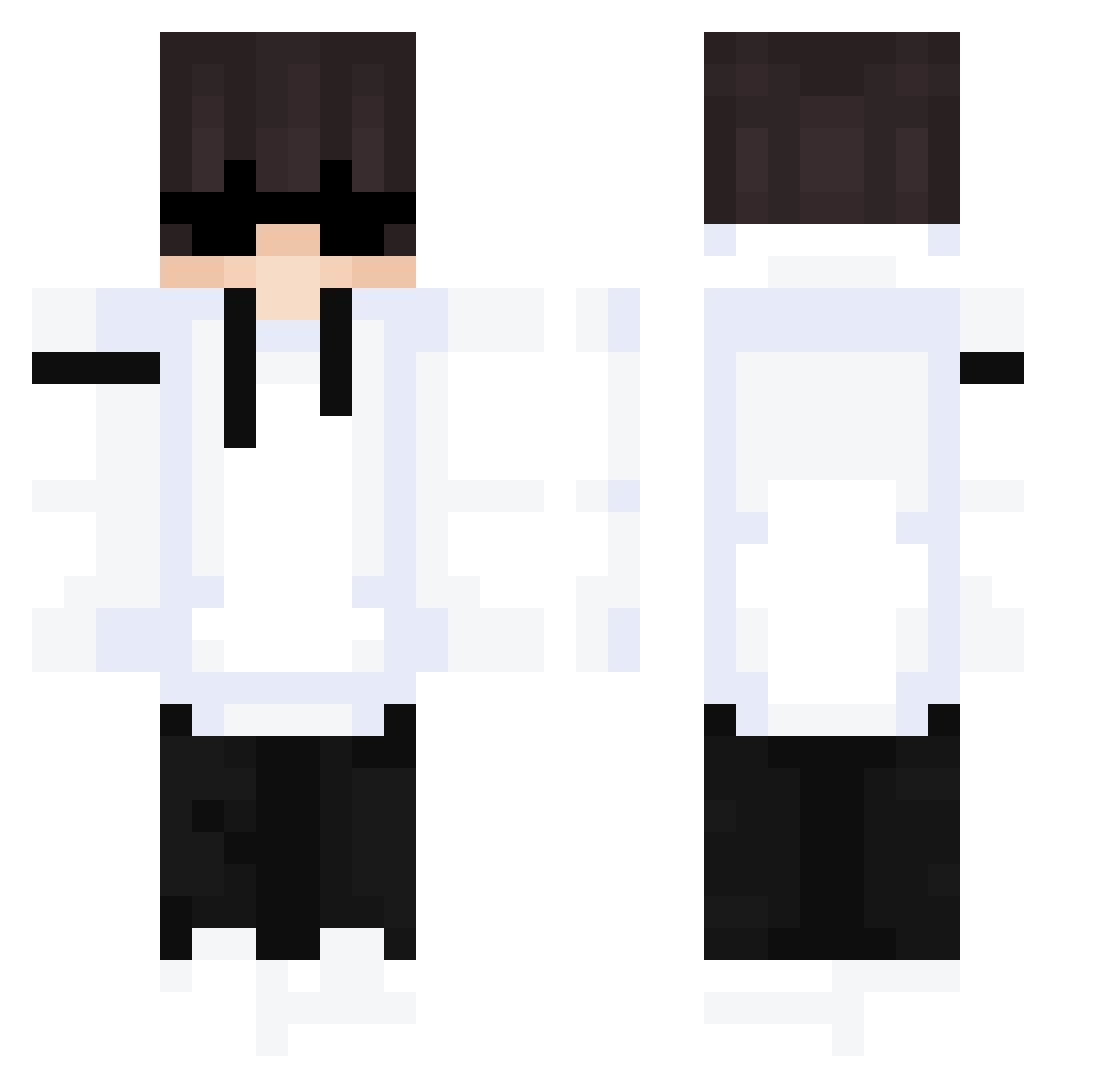 zerawlite07 Minecraft skin, front and back view