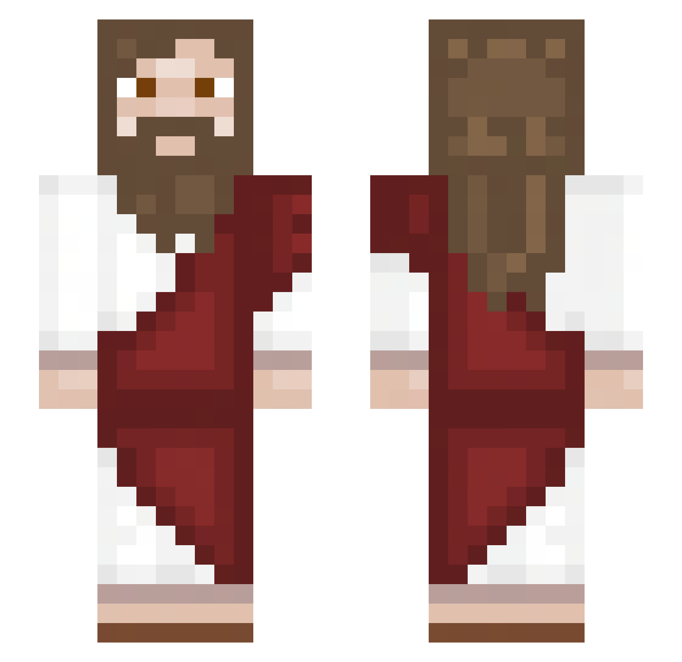 Wutzemantz Minecraft skin, front and back view