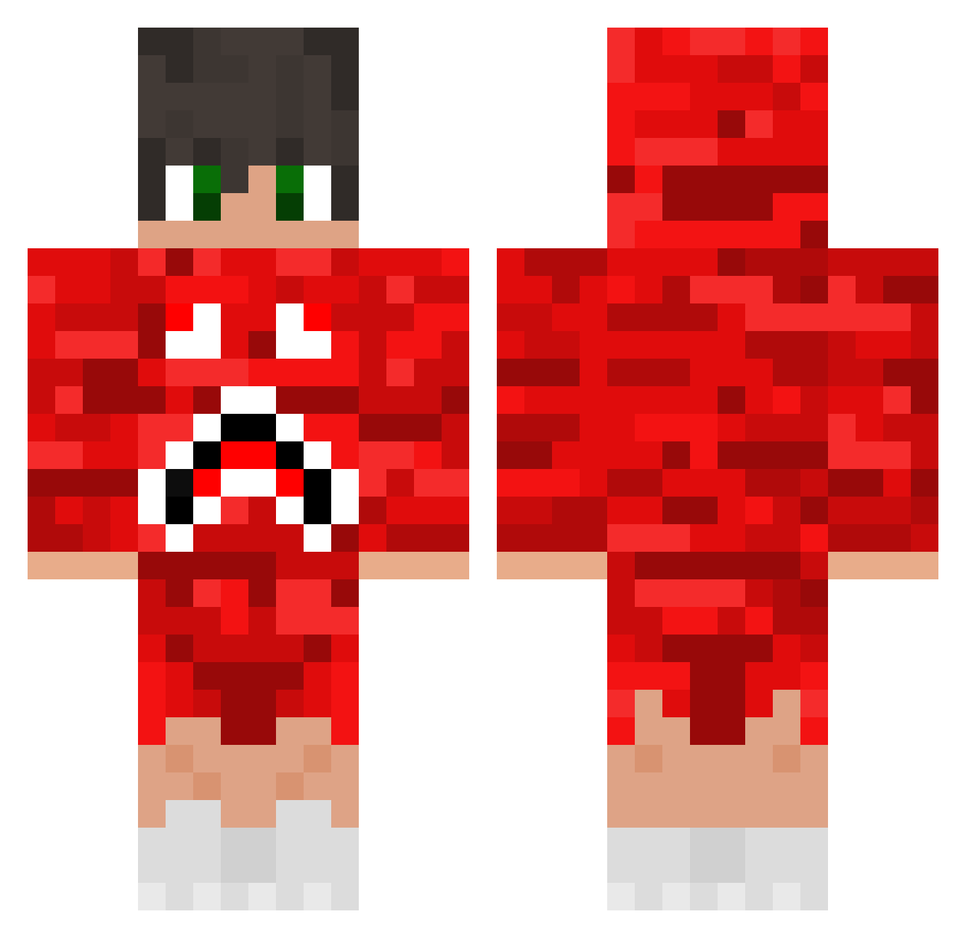 IskrenManekenov Minecraft skin, front and back view