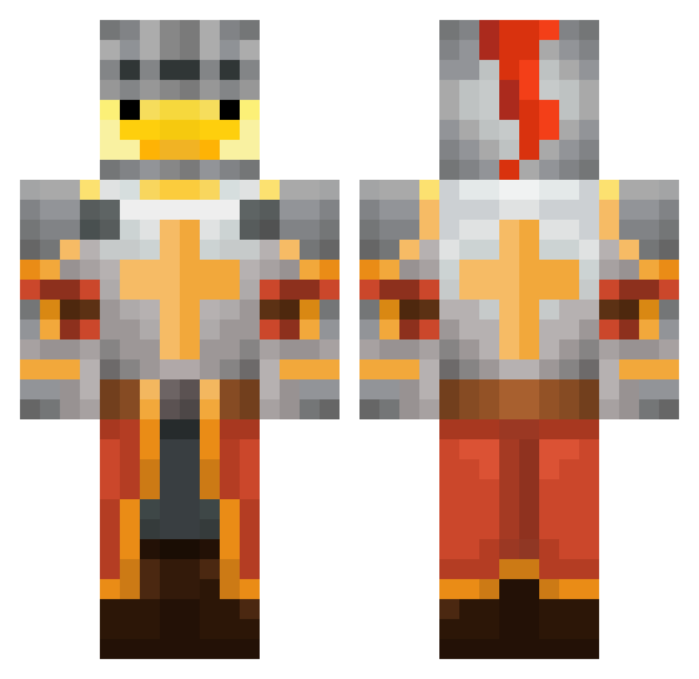 Futurodon11 Minecraft skin, front and back view