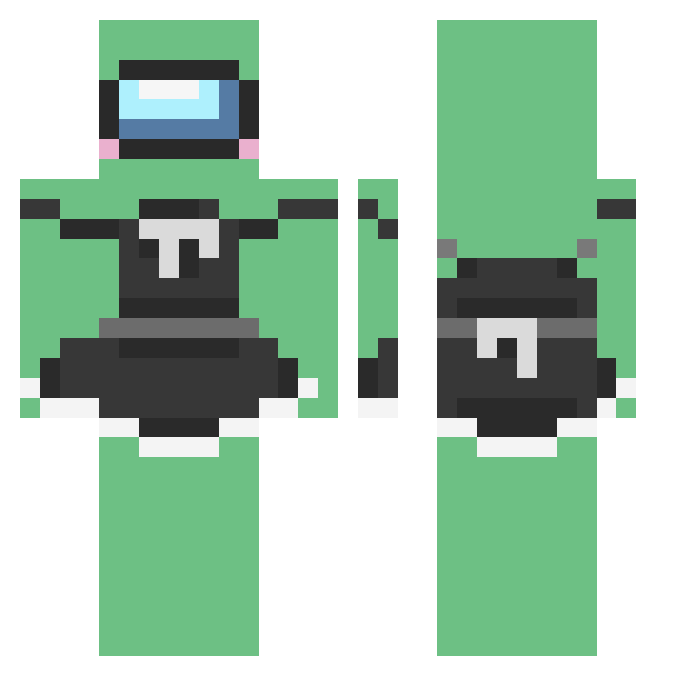 lolieh Minecraft skin, front and back view