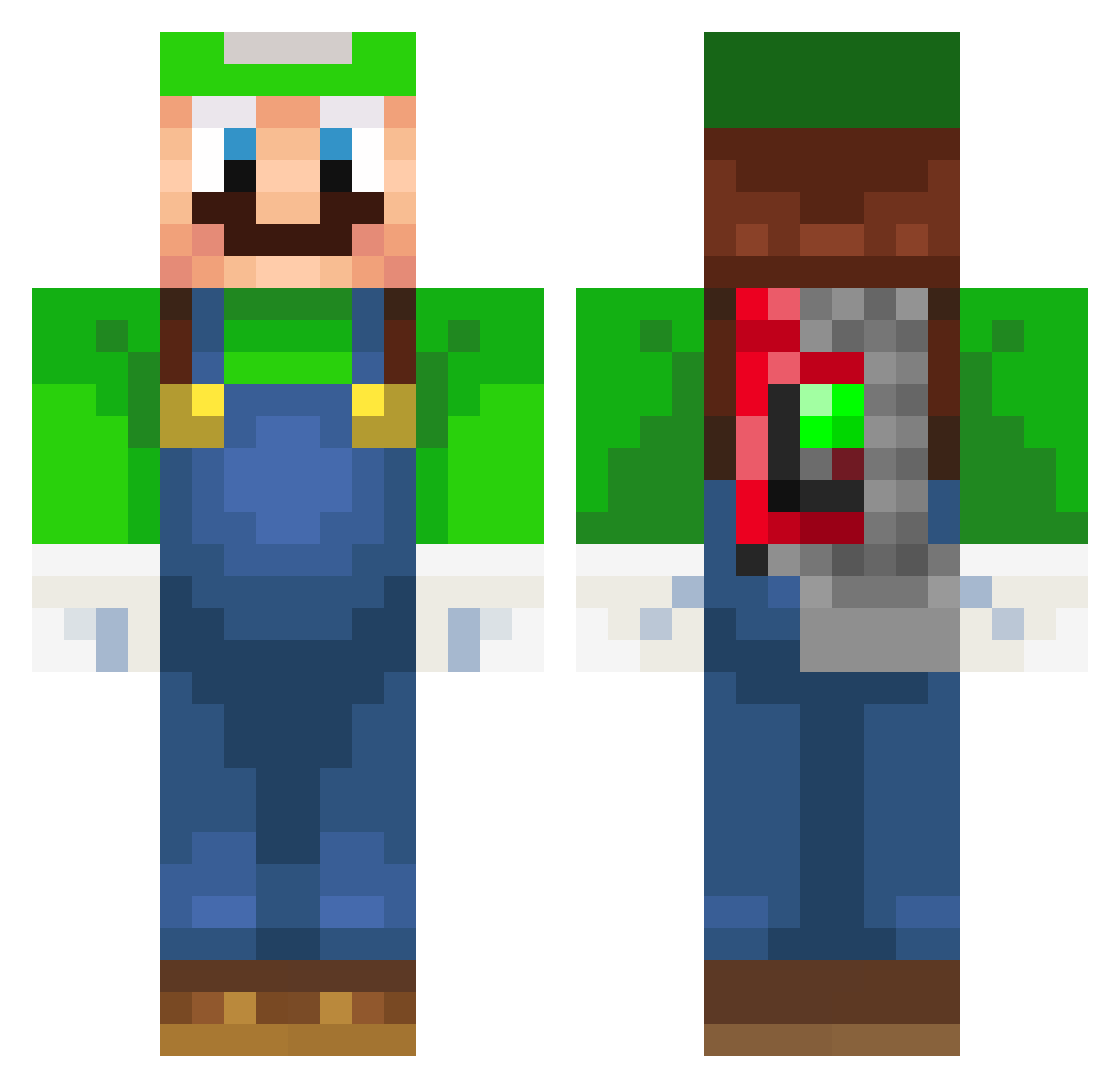 TheBeaterZz Minecraft skin, front and back view