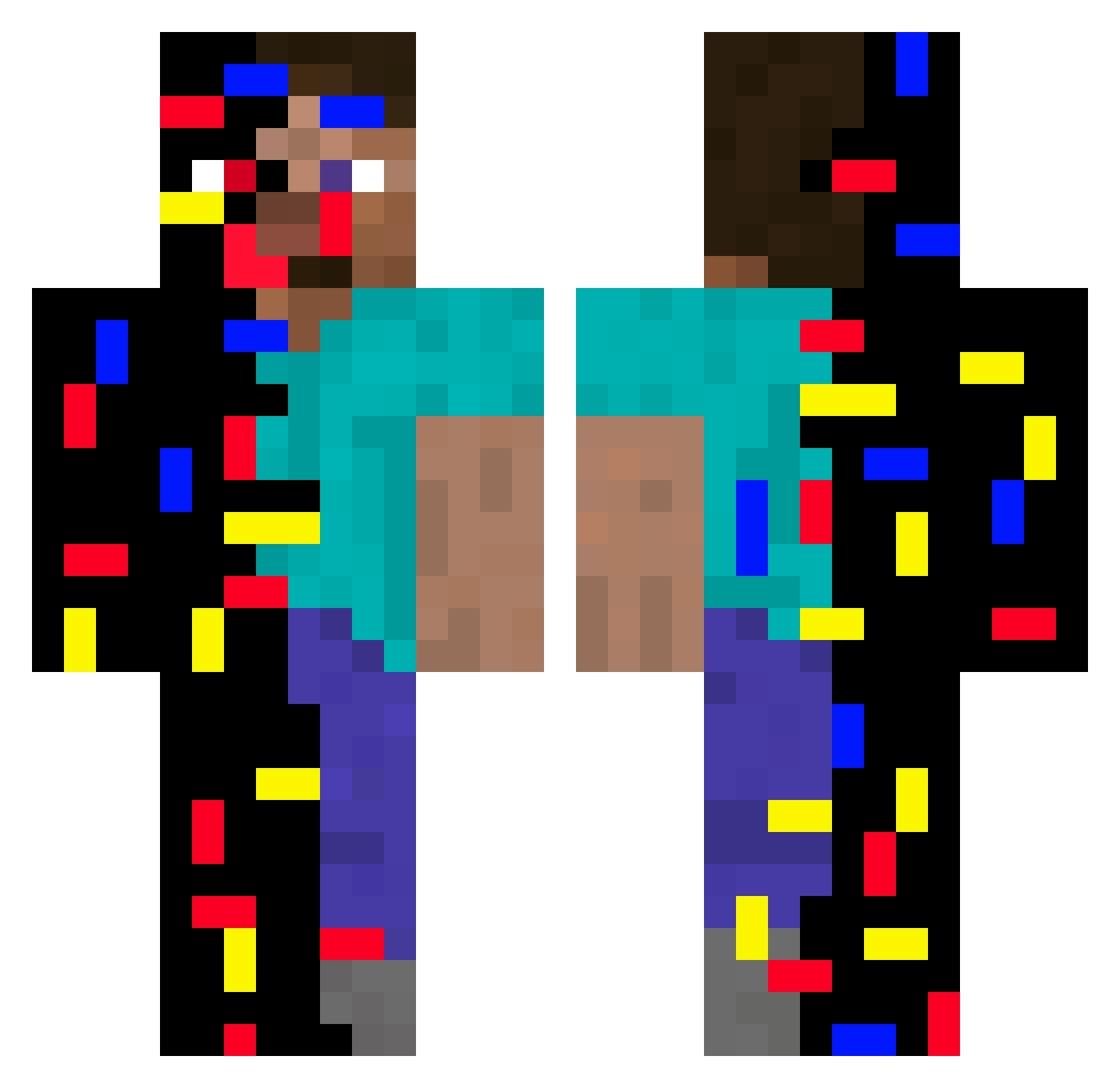 Stealthy_Agent Minecraft skin, front and back view