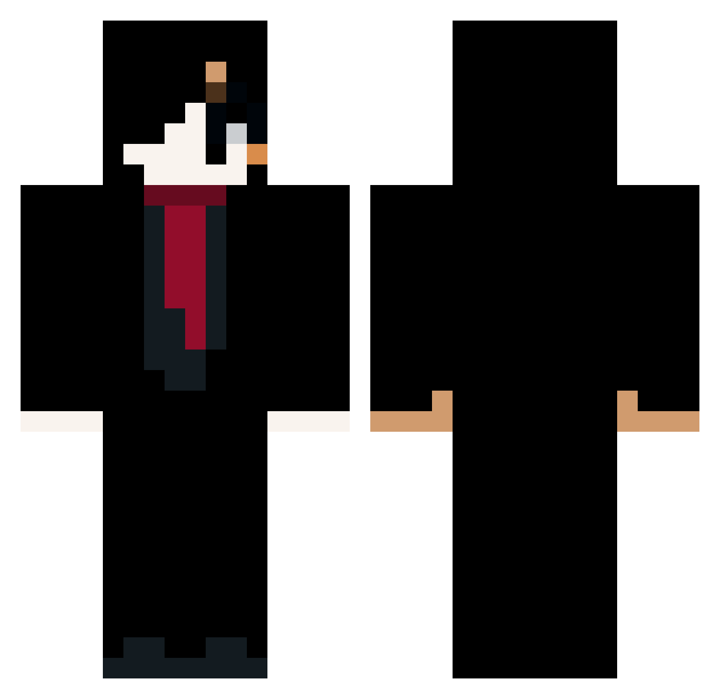 olikase Minecraft skin, front and back view