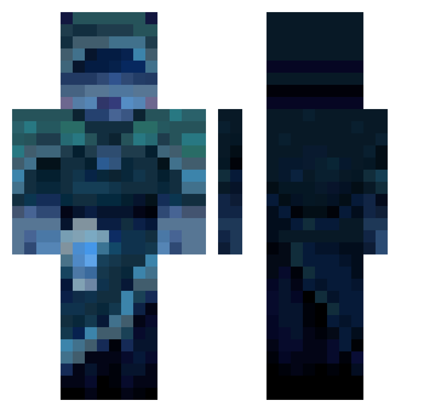 richijr Minecraft skin, front and back view