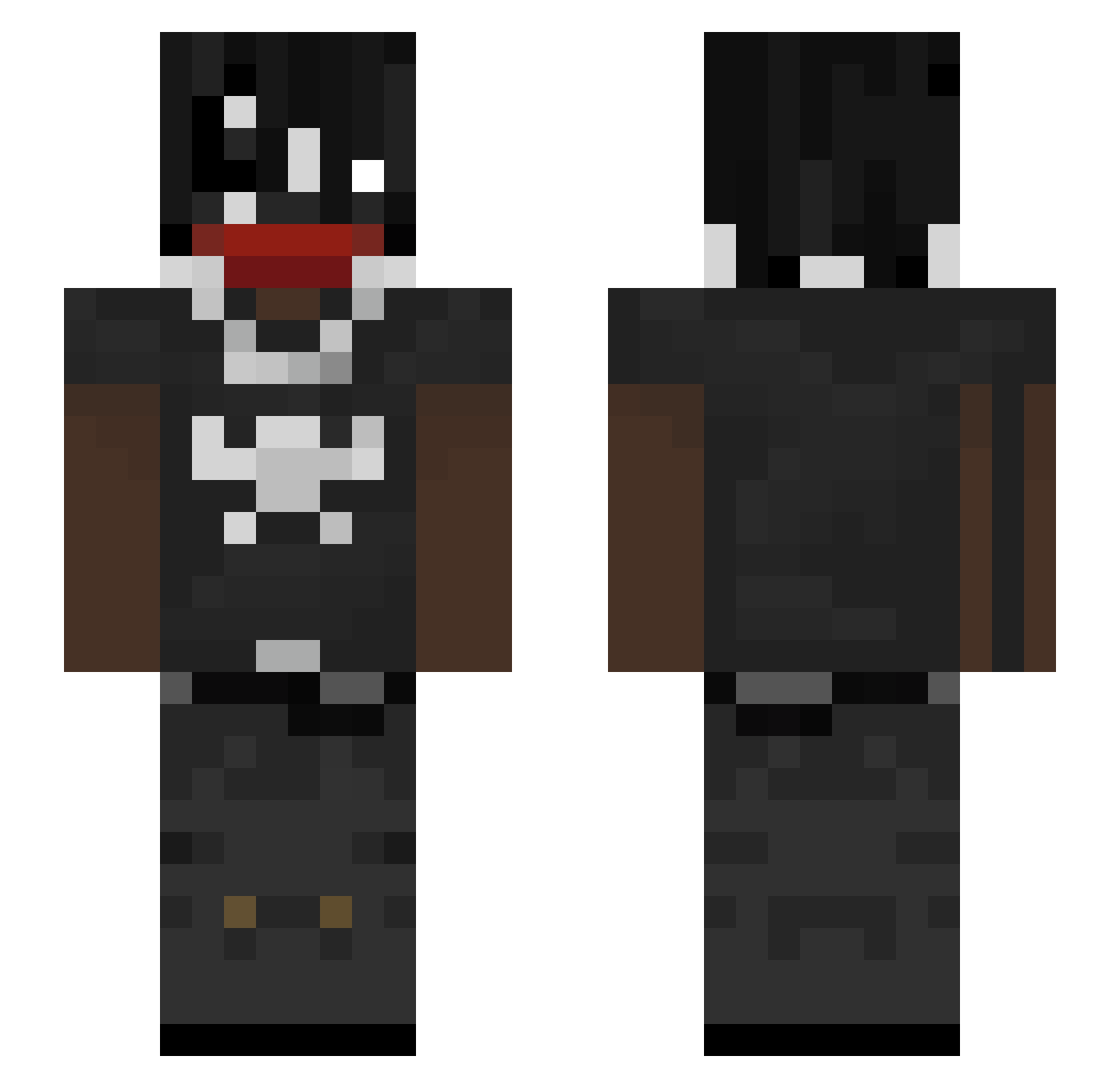 gamertxp Minecraft skin, front and back view