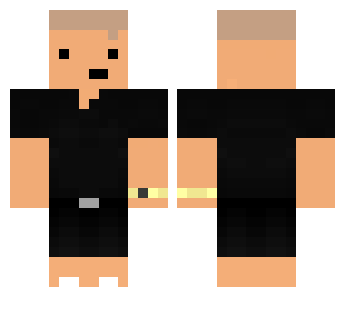 szpakusimba Minecraft skin, front and back view