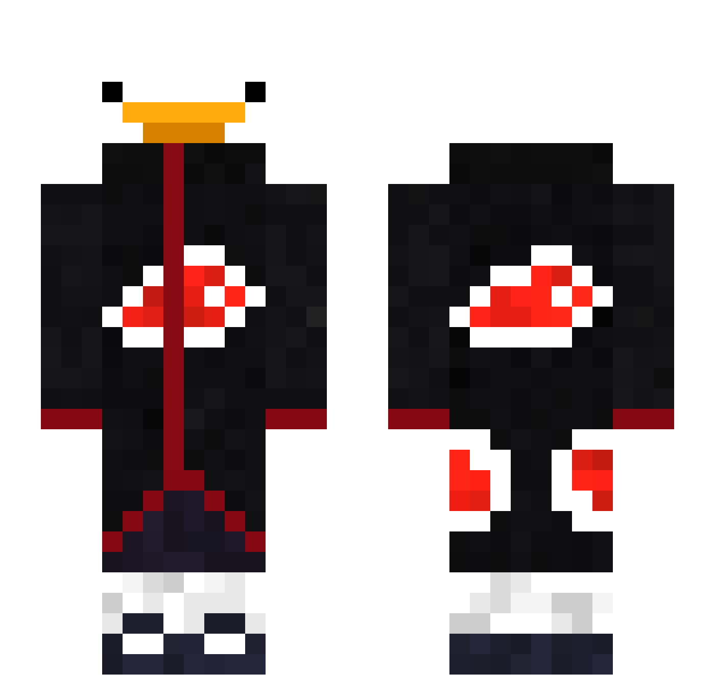 Romanshik Minecraft skin, front and back view