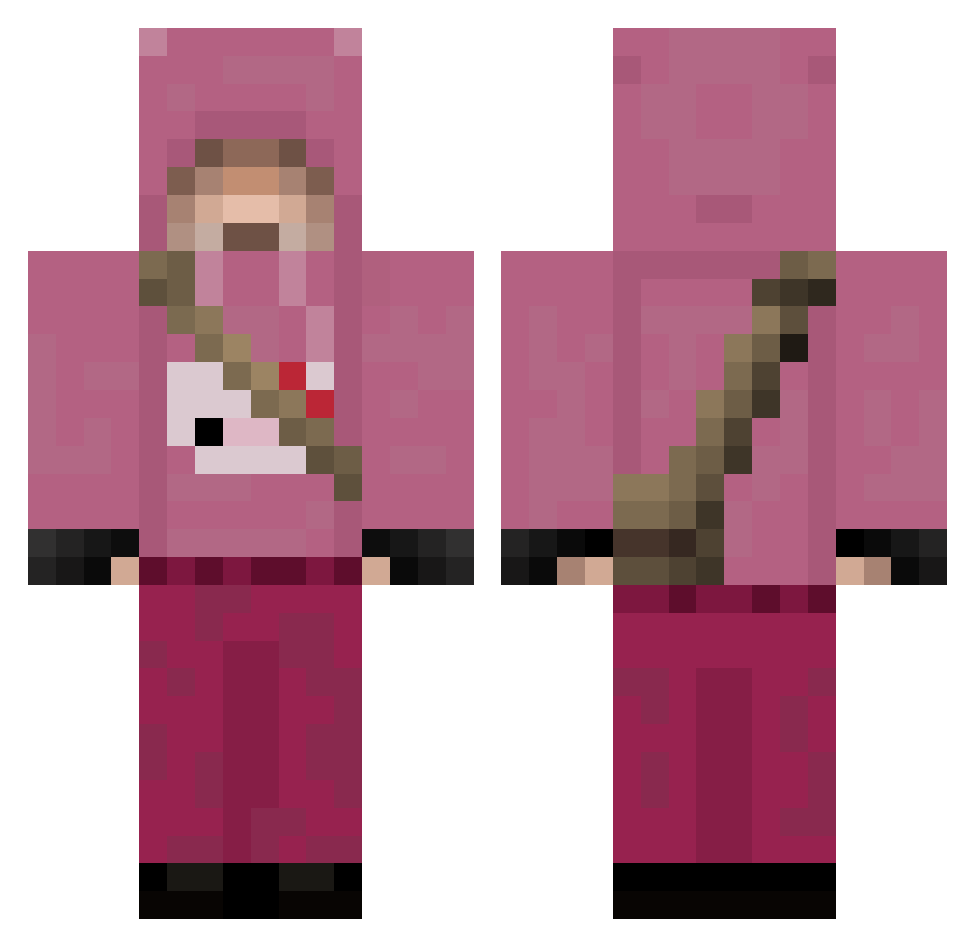 guveri Minecraft skin, front and back view