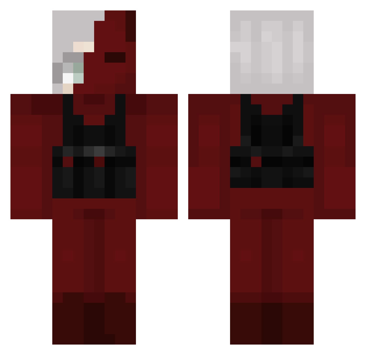 JeSuisUnNuage Minecraft skin, front and back view