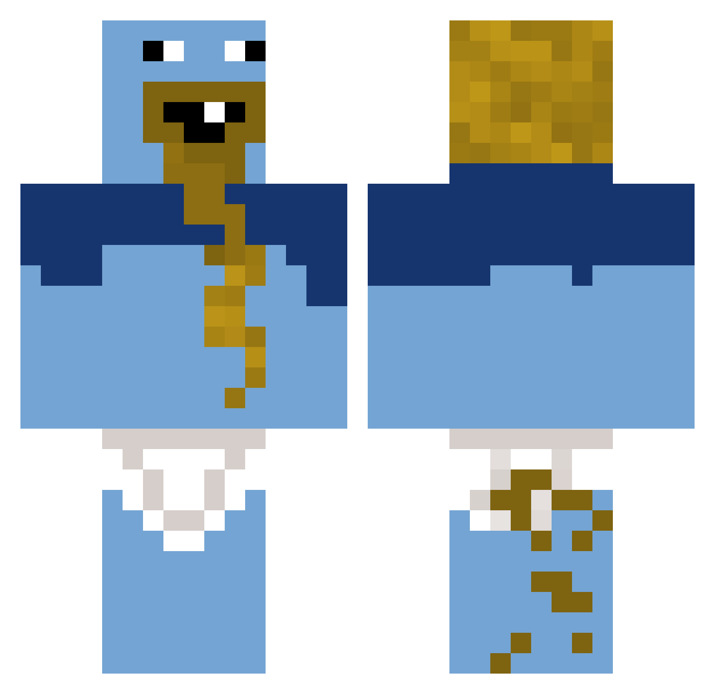 LordSh4wn Minecraft skin, front and back view