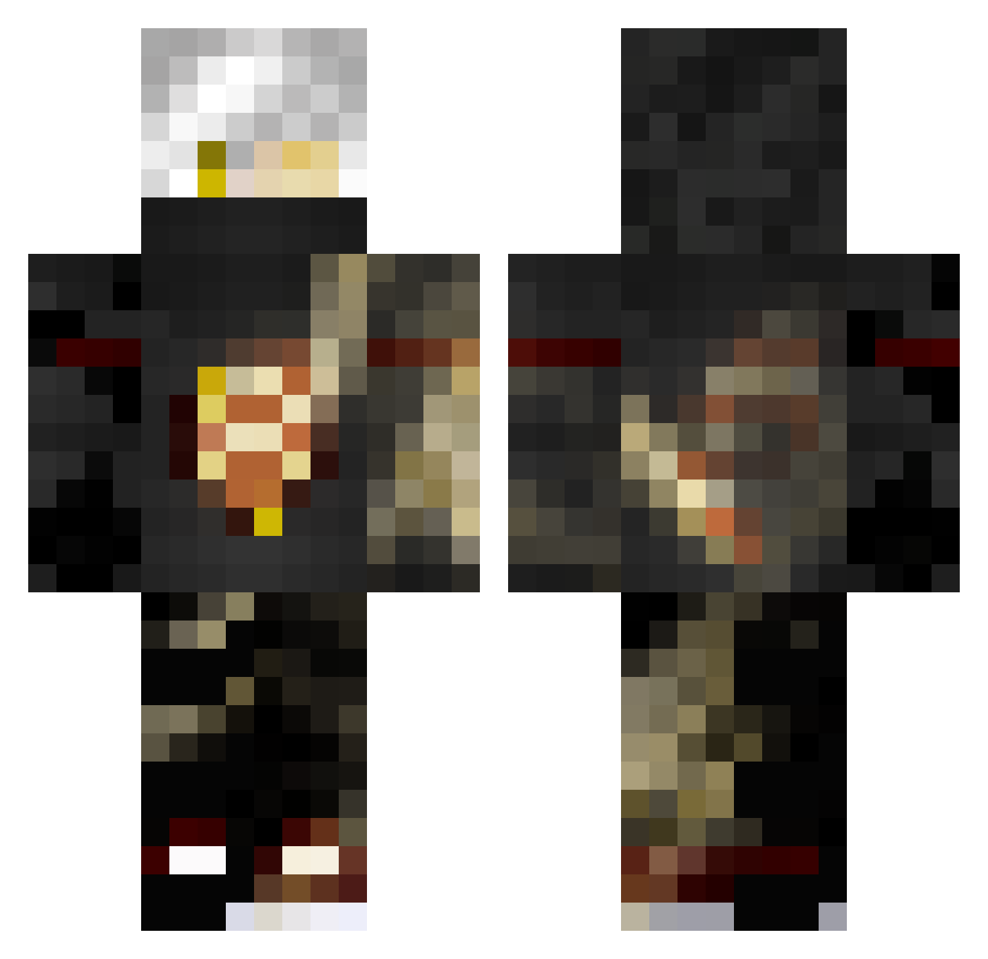 robertinoliv Minecraft skin, front and back view