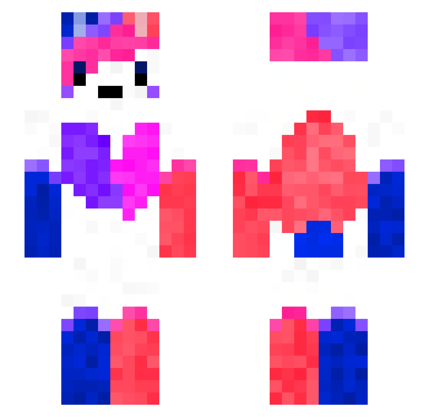 LizzieDawgy Minecraft skin, front and back view