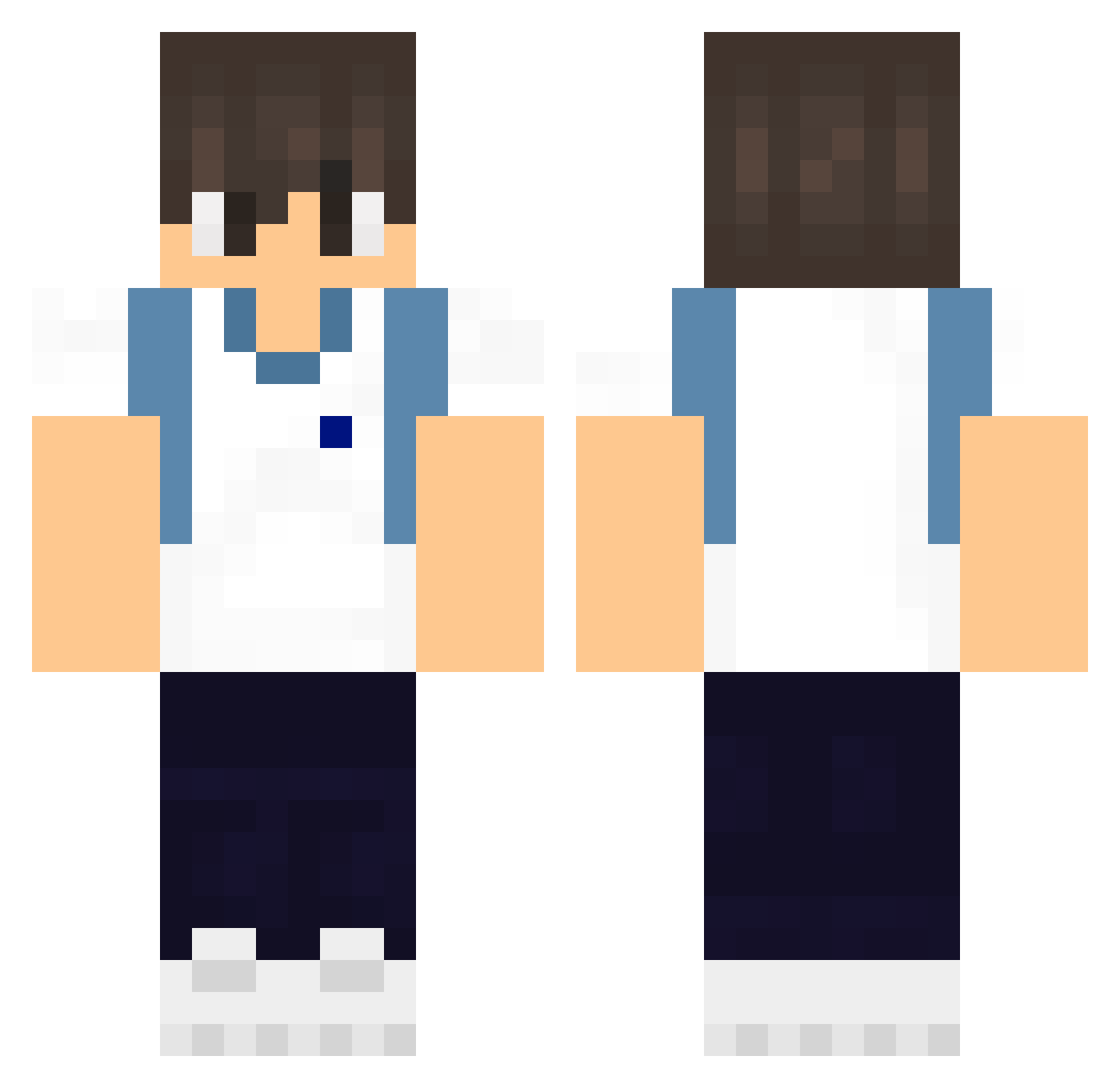 akakihonou Minecraft skin, front and back view