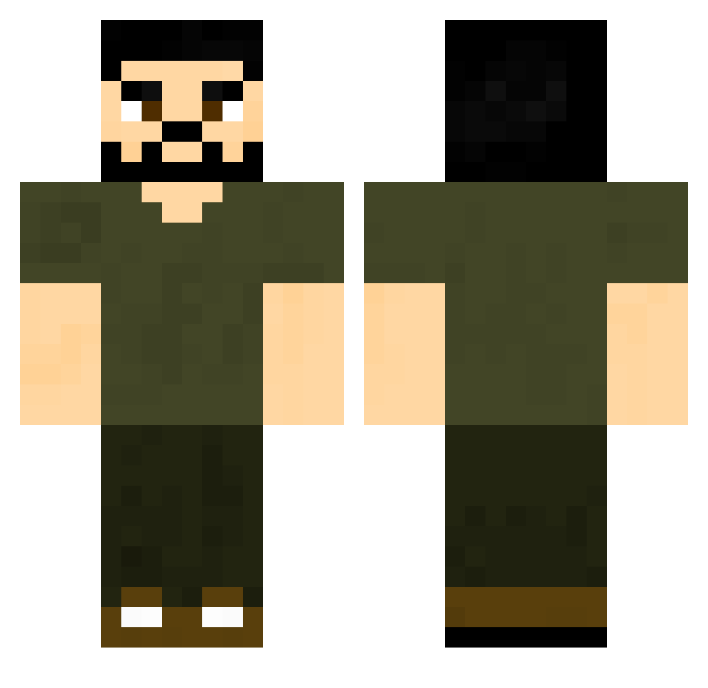 Kaktoos_ Minecraft skin, front and back view
