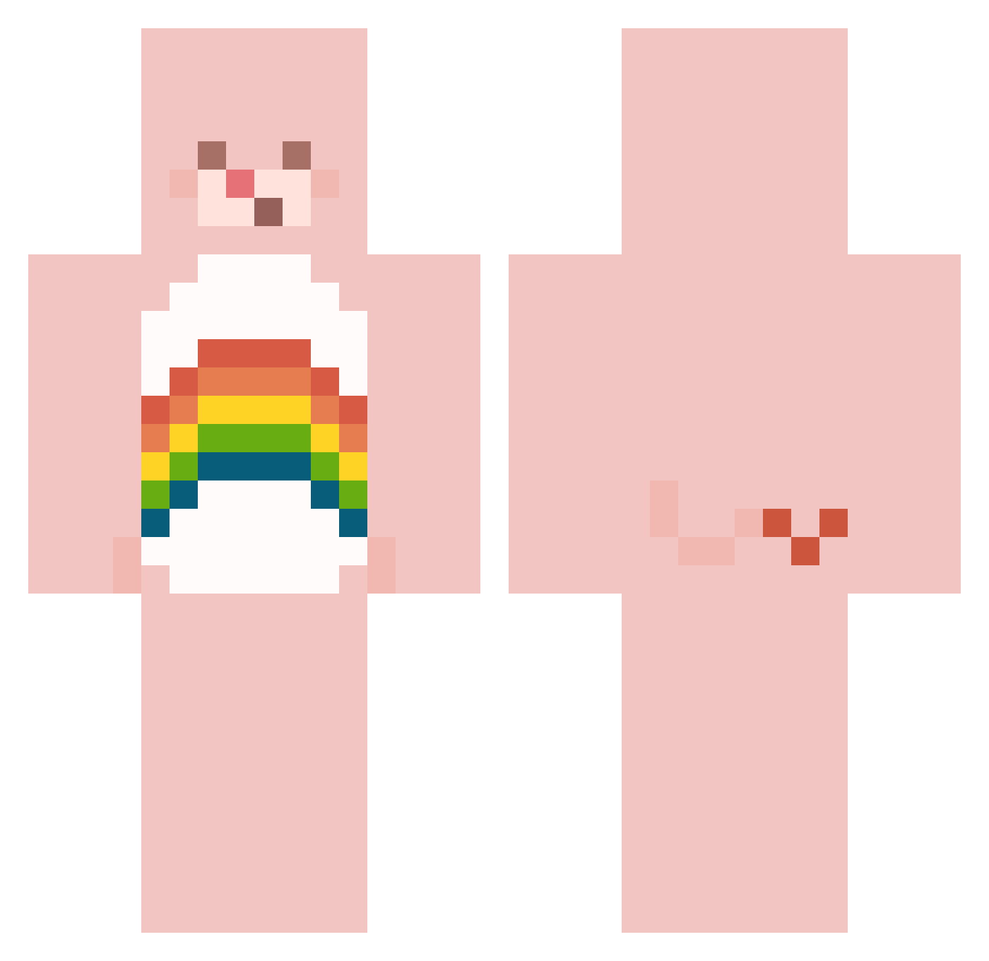 Yeah_0v0 Minecraft skin, front and back view