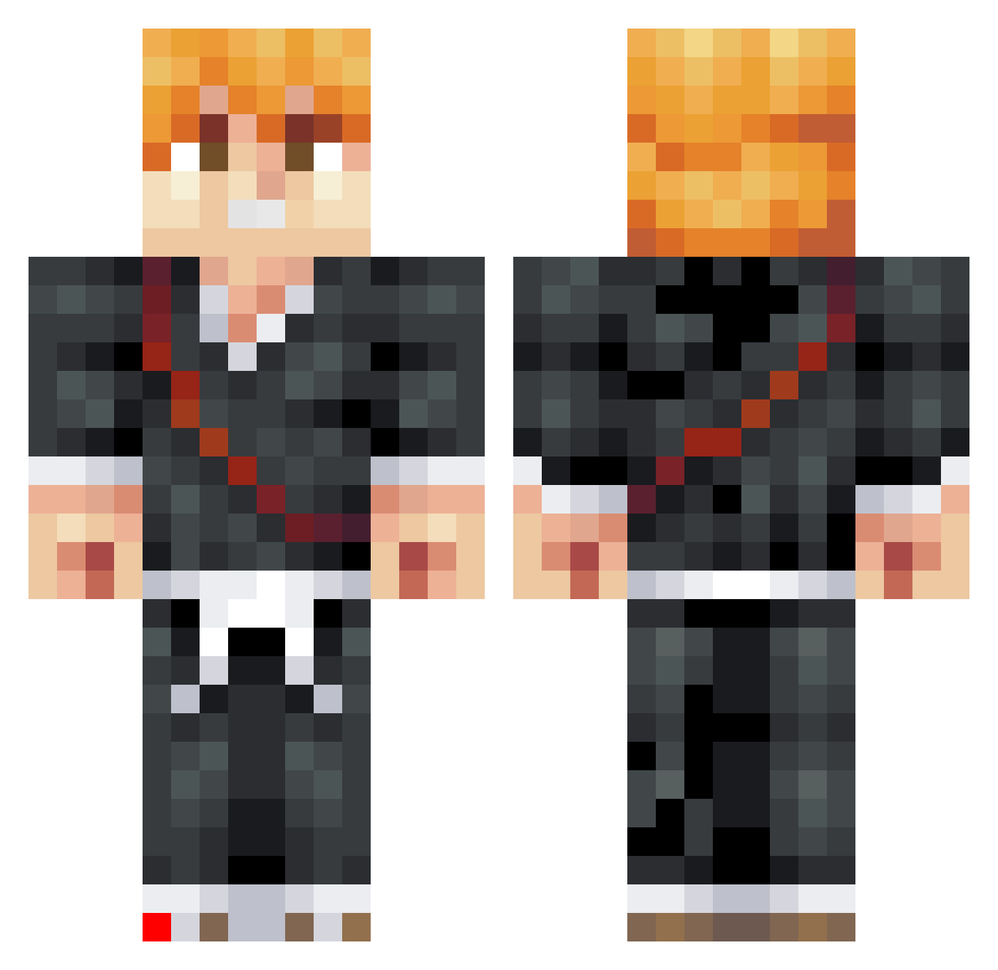 Iskh212 Minecraft skin, front and back view