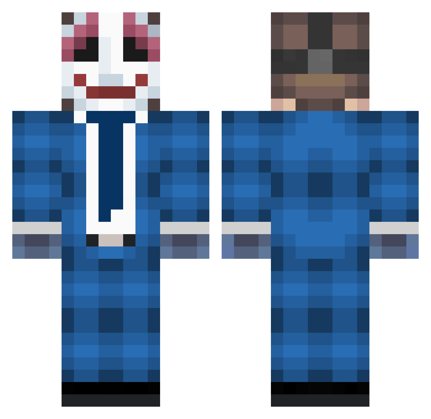 KloudyWillow Minecraft skin, front and back view