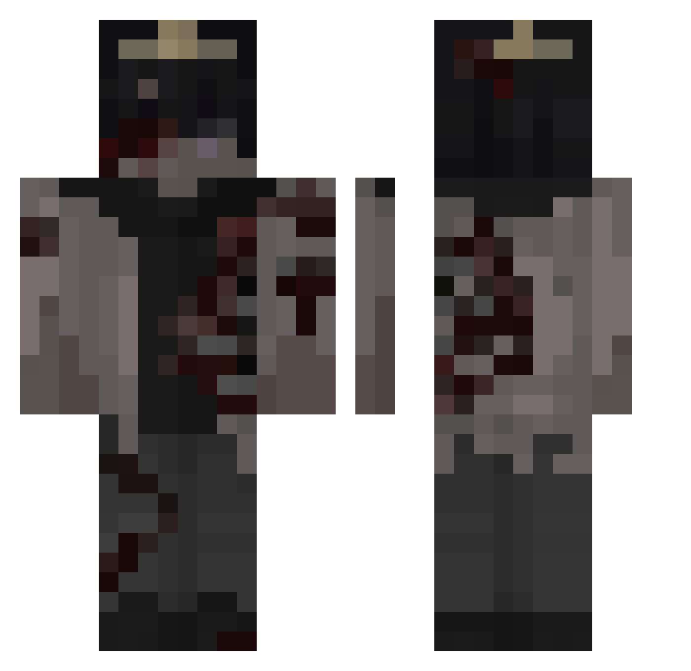 nu7890 Minecraft skin, front and back view