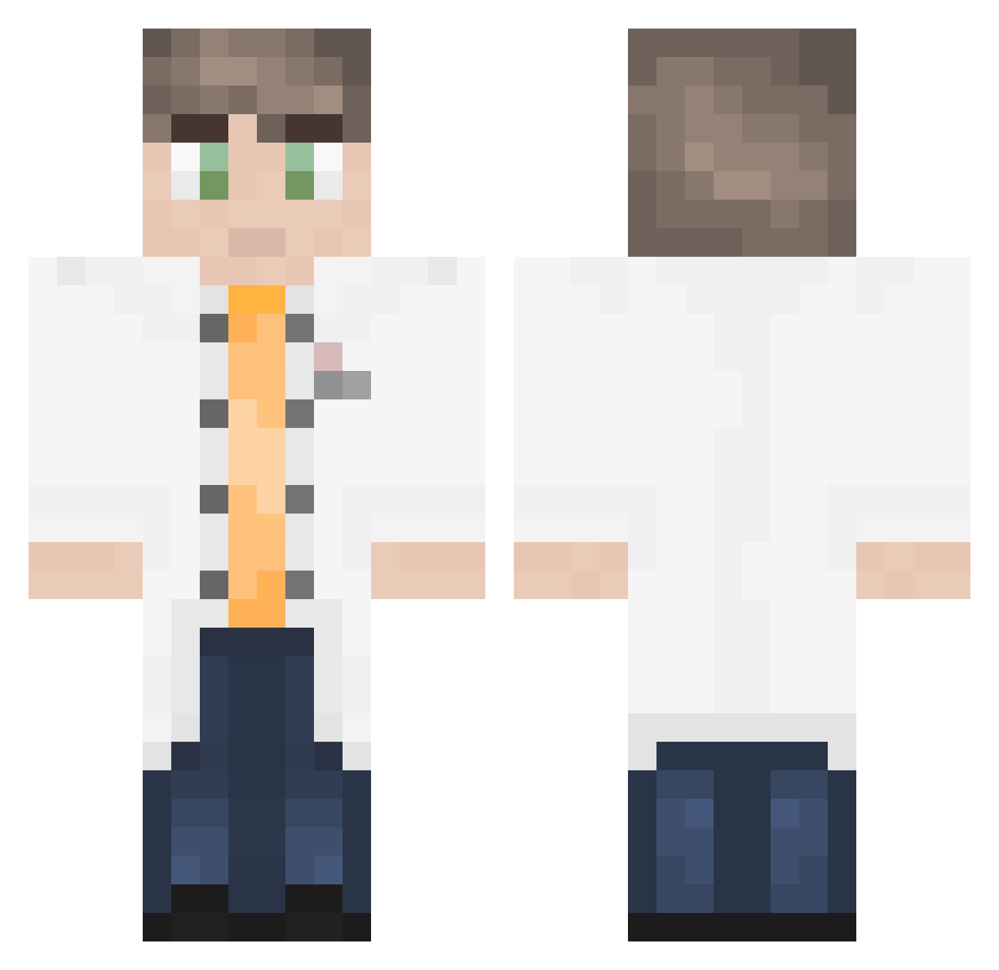 1828392838238292 Minecraft skin, front and back view