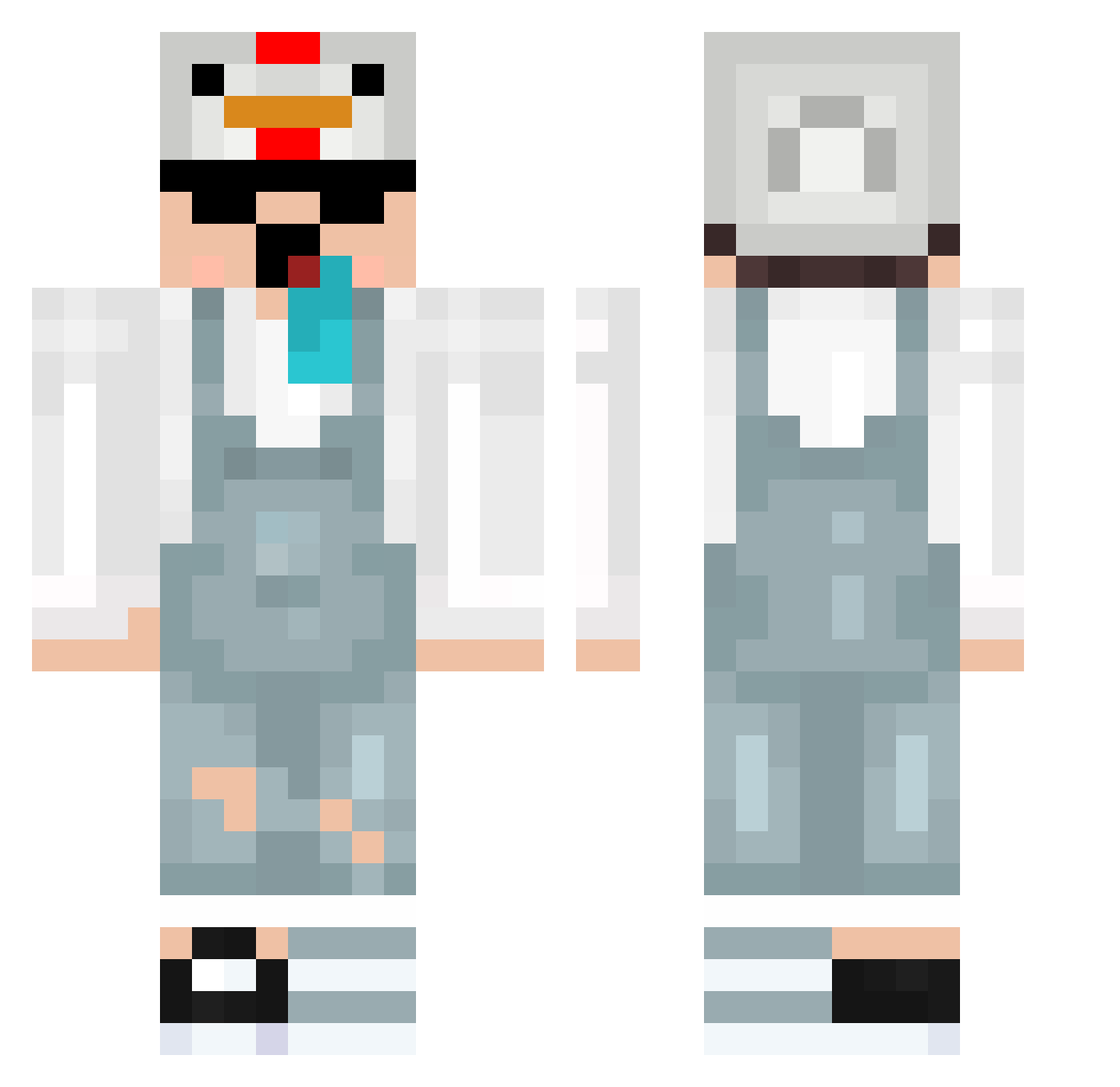 L1mb01 Minecraft skin, front and back view