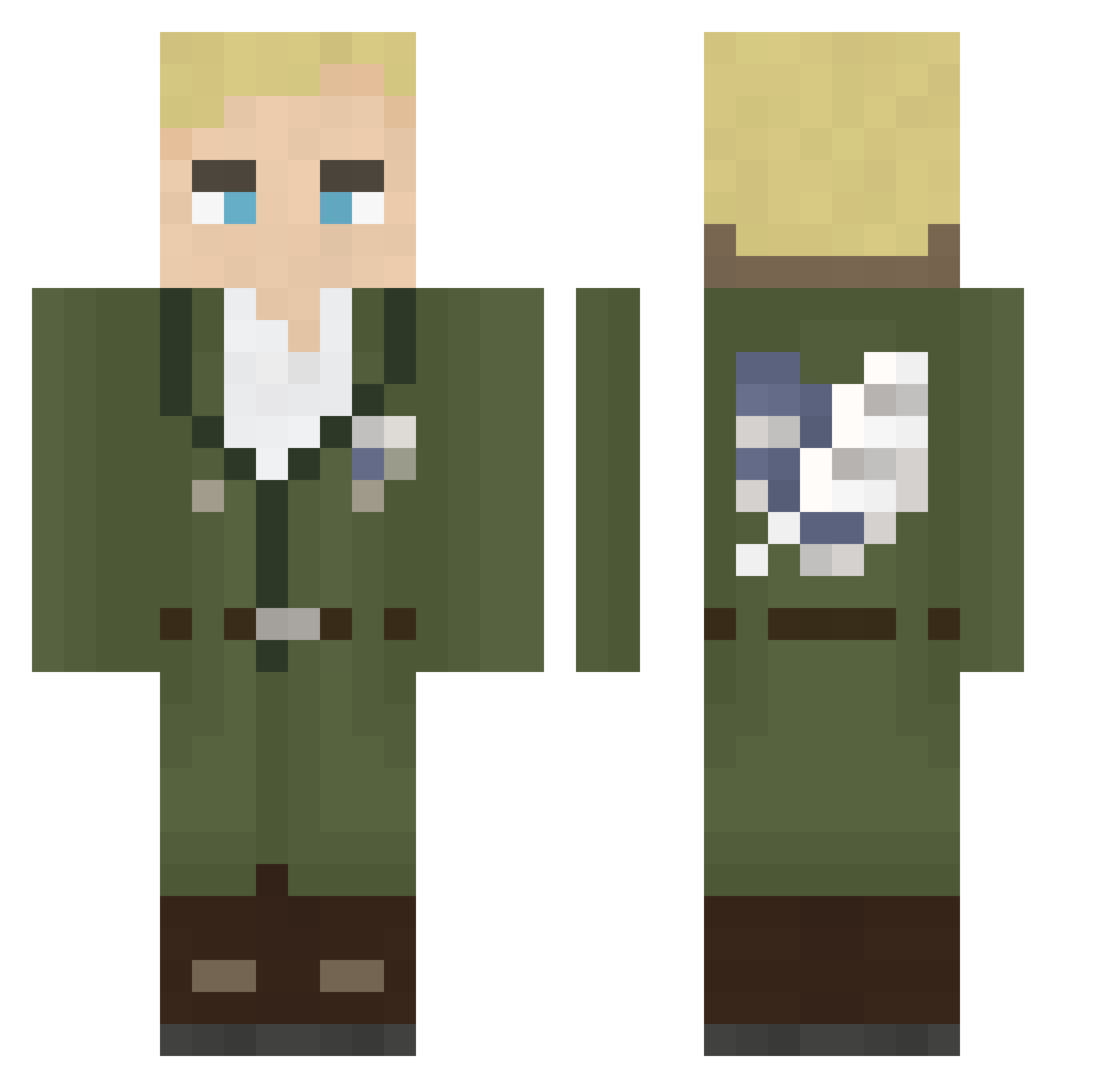hihiihihihihiihi Minecraft skin, front and back view