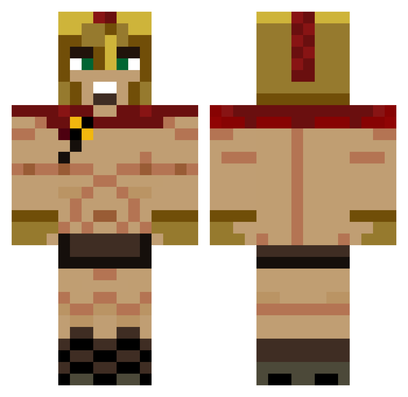 SugerDadddy Minecraft skin, front and back view