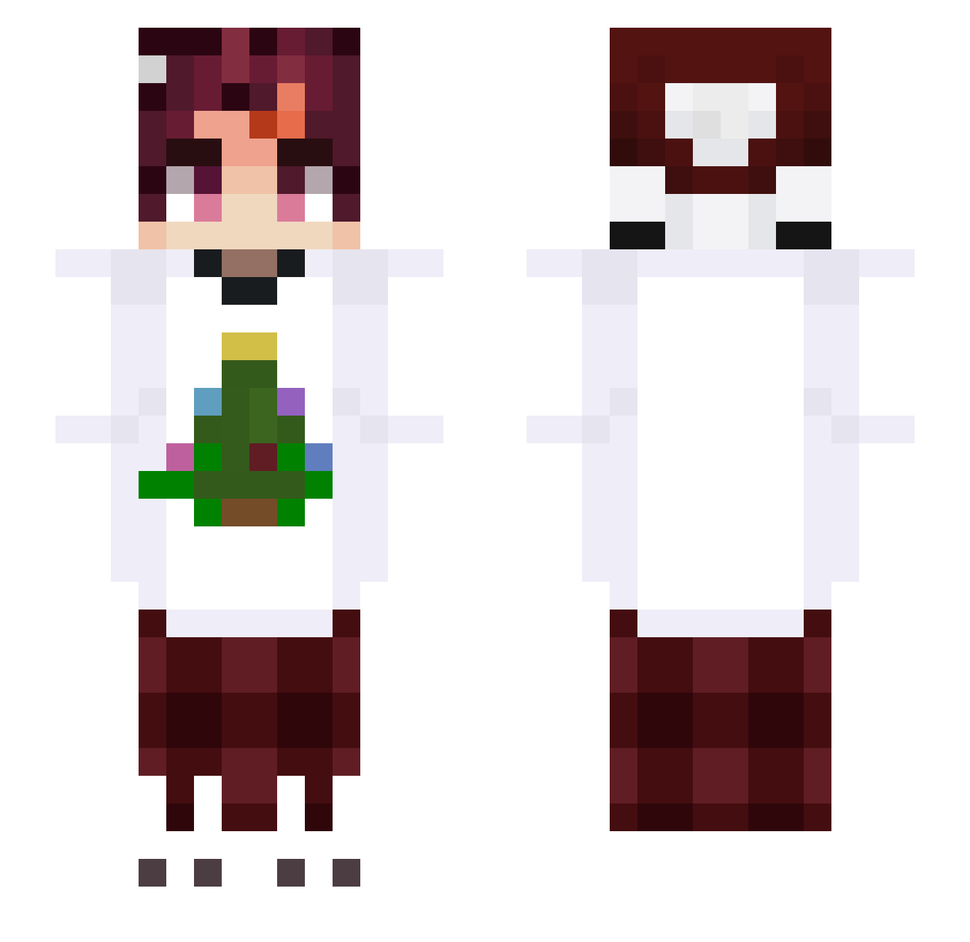 Jeremyonah Minecraft skin, front and back view