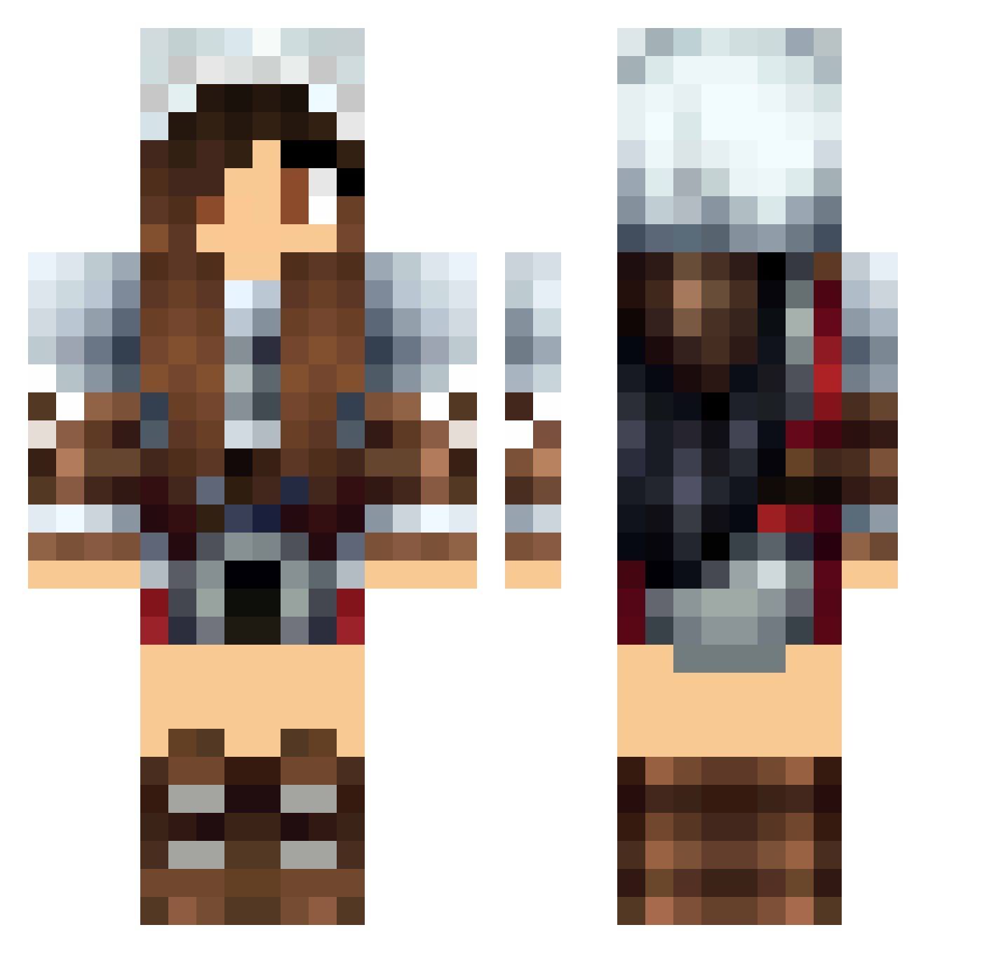 _iMelina_ Minecraft skin, front and back view
