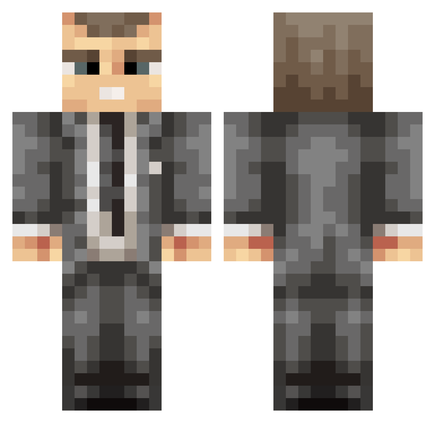Untitled Minecraft skin, front and back view