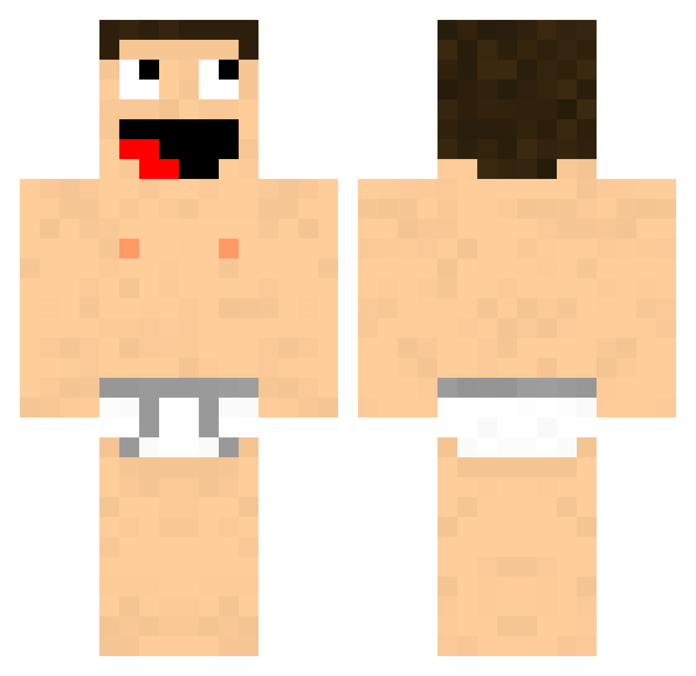 mun1z00 Minecraft skin, front and back view