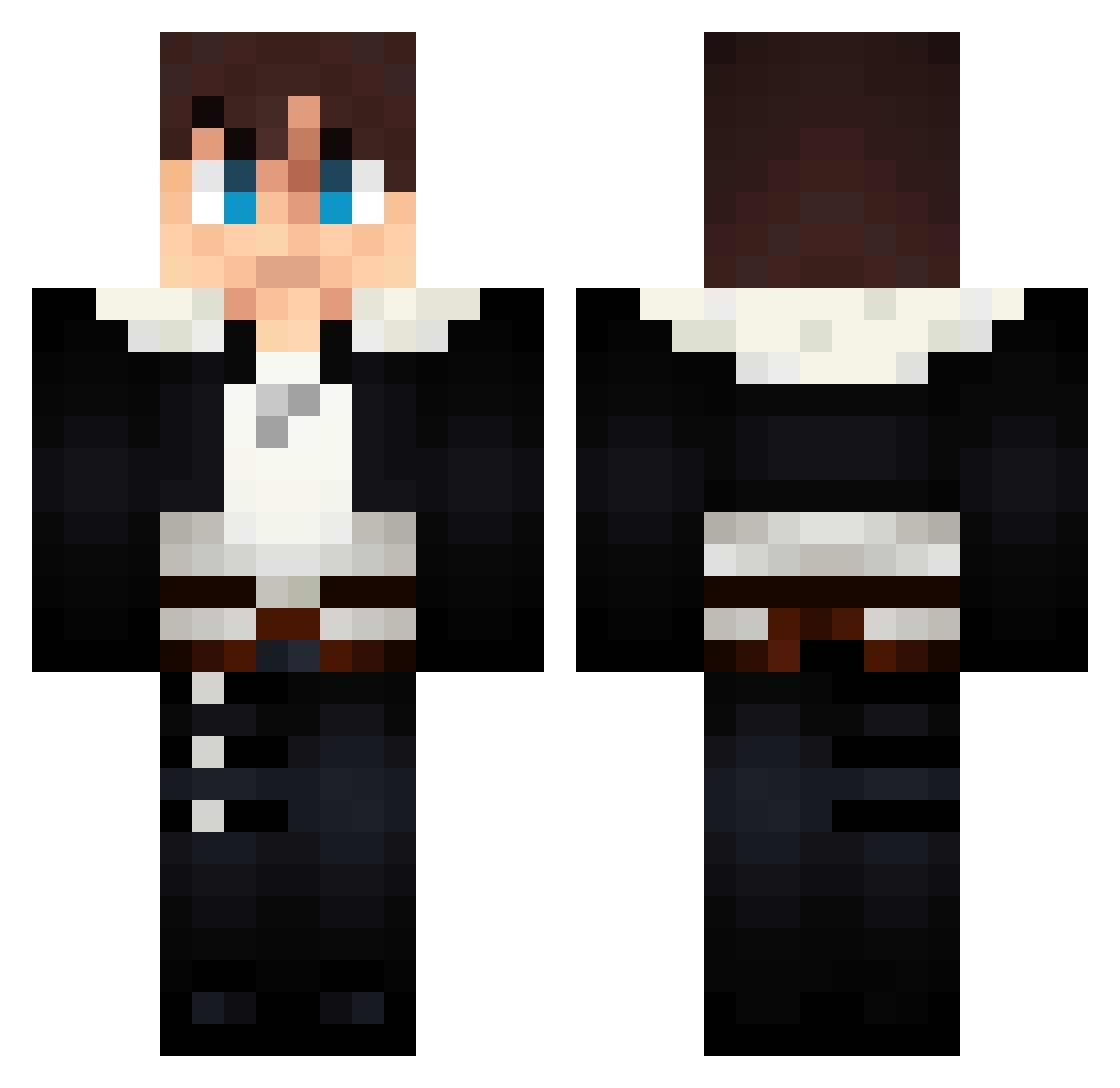 RetroWarlord Minecraft skin, front and back view