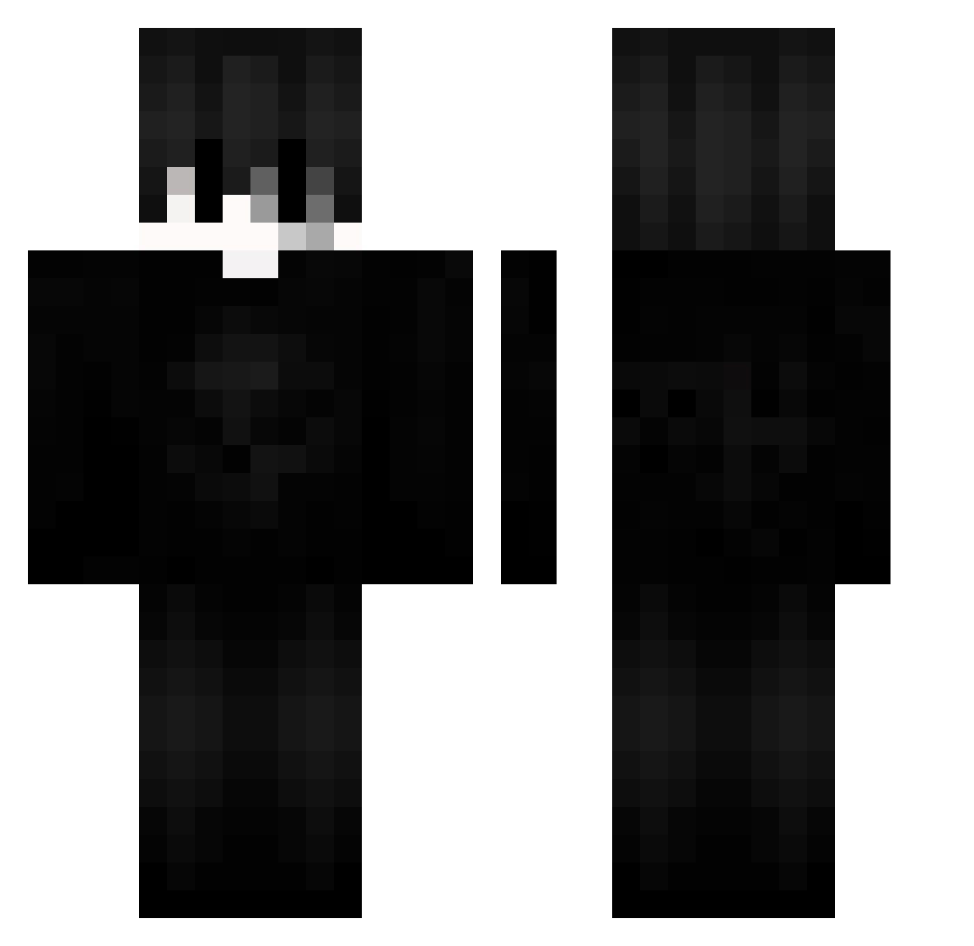 zahuan Minecraft skin, front and back view