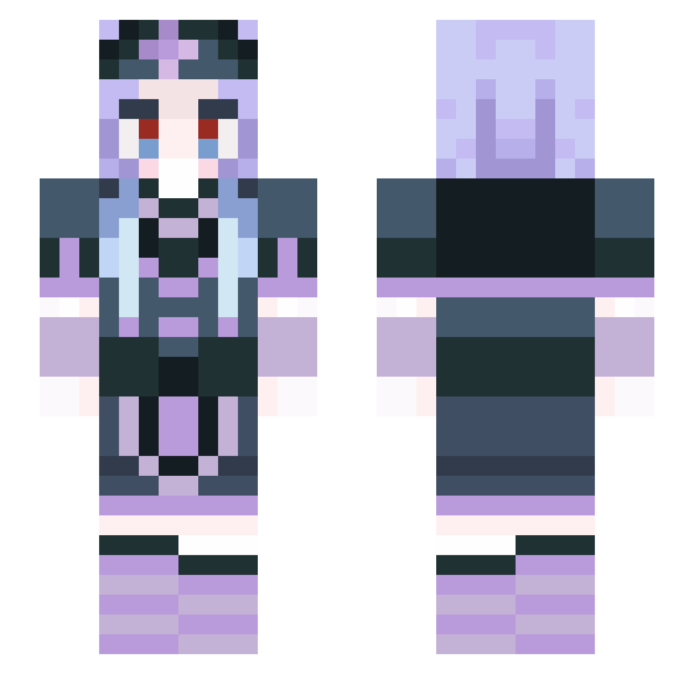 tofn Minecraft skin, front and back view