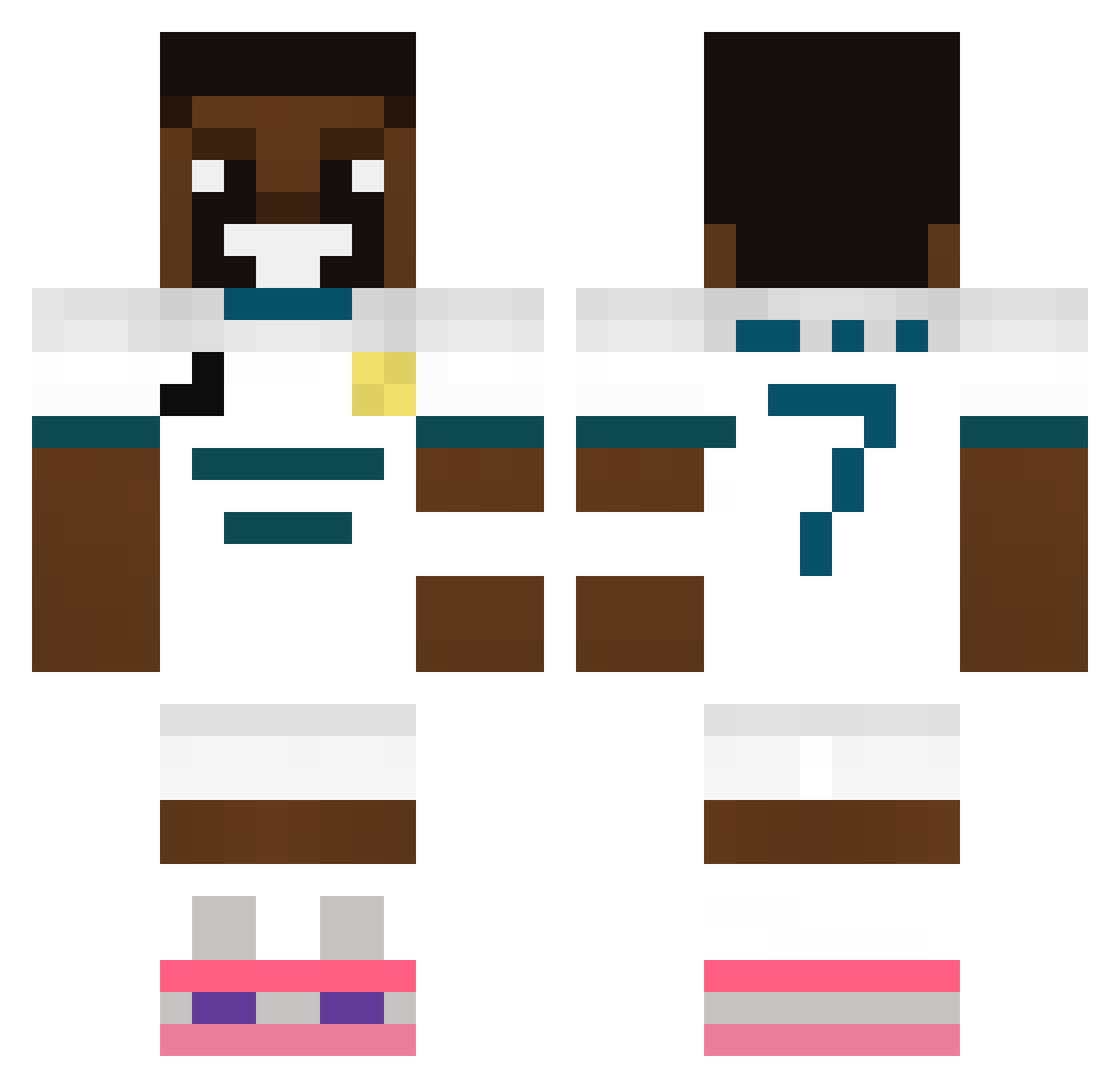 al3xxmc Minecraft skin, front and back view