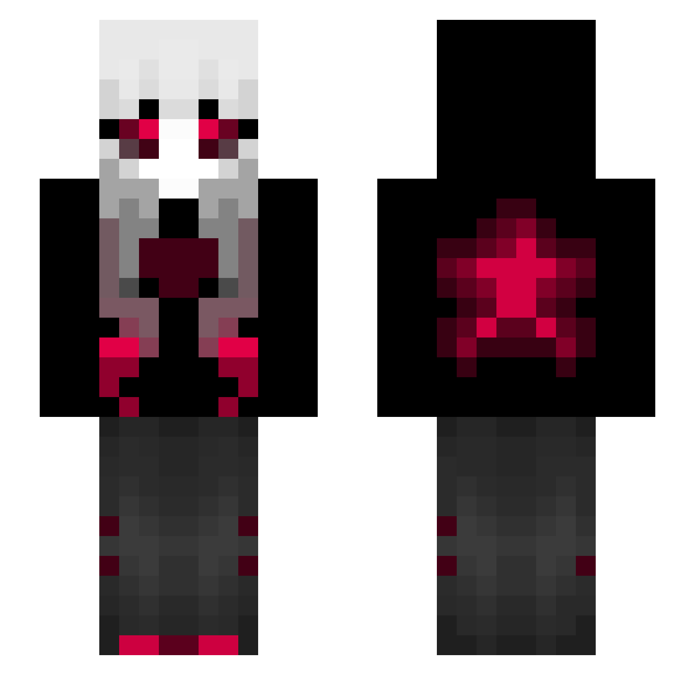 KaChoooooooooW Minecraft skin, front and back view