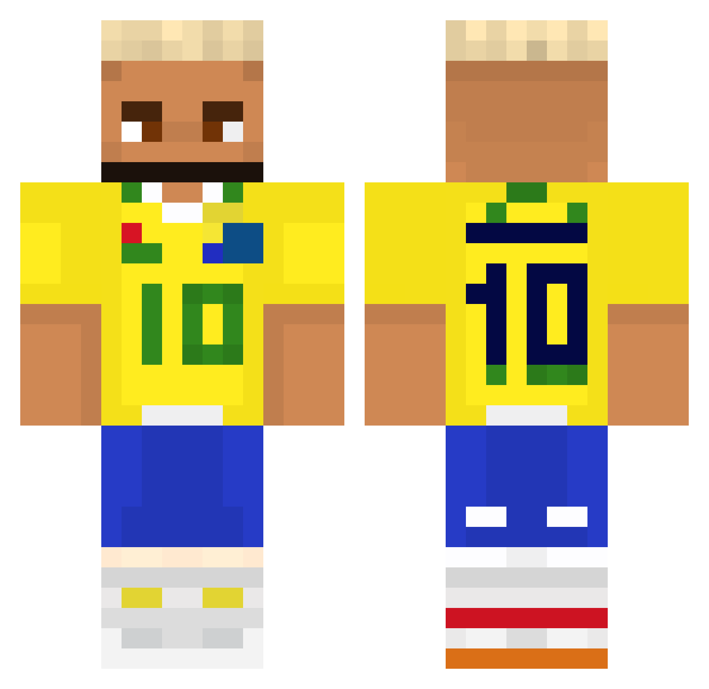 JogaBonitoo Minecraft skin, front and back view