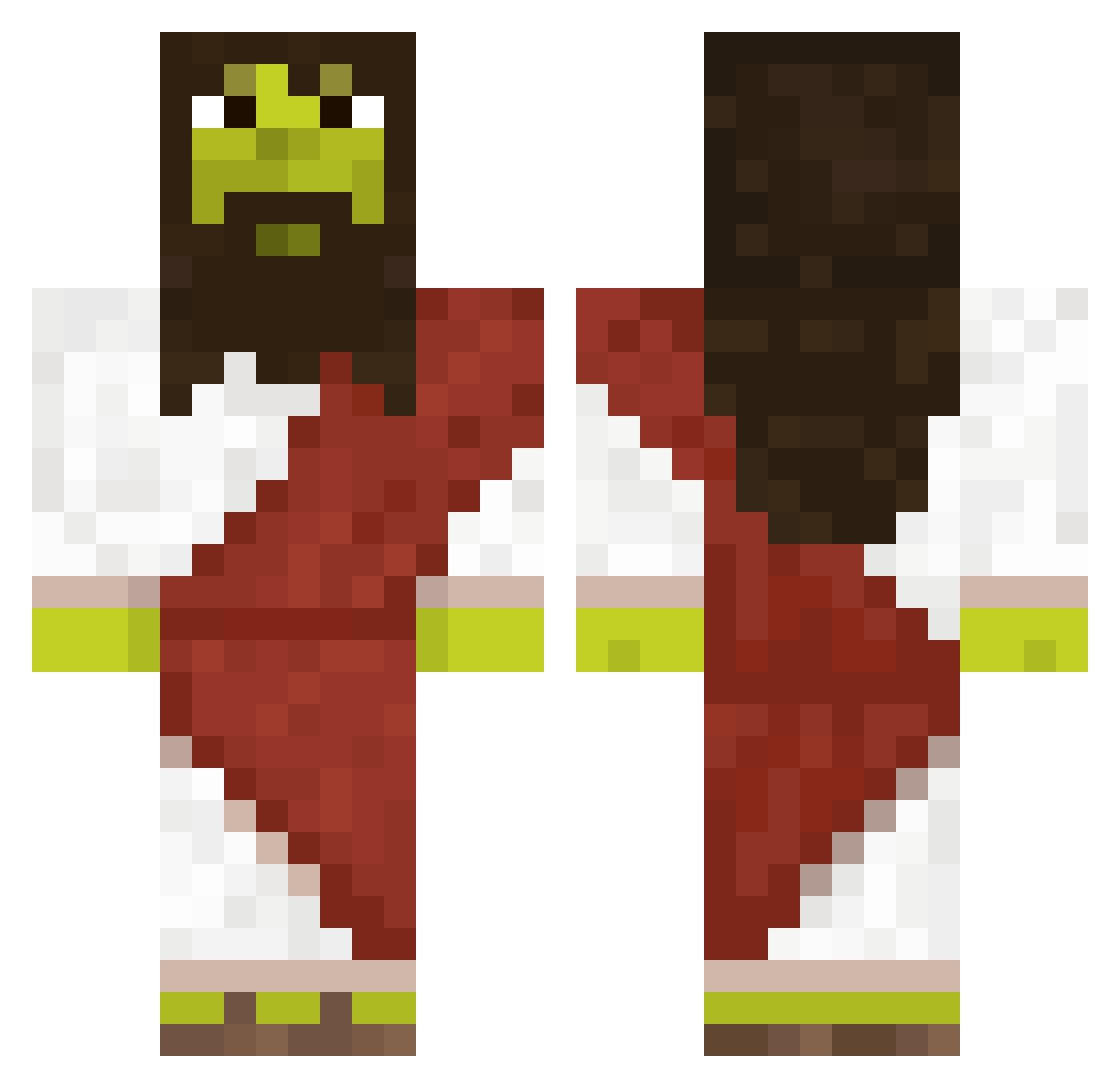 TitoRuly Minecraft skin, front and back view