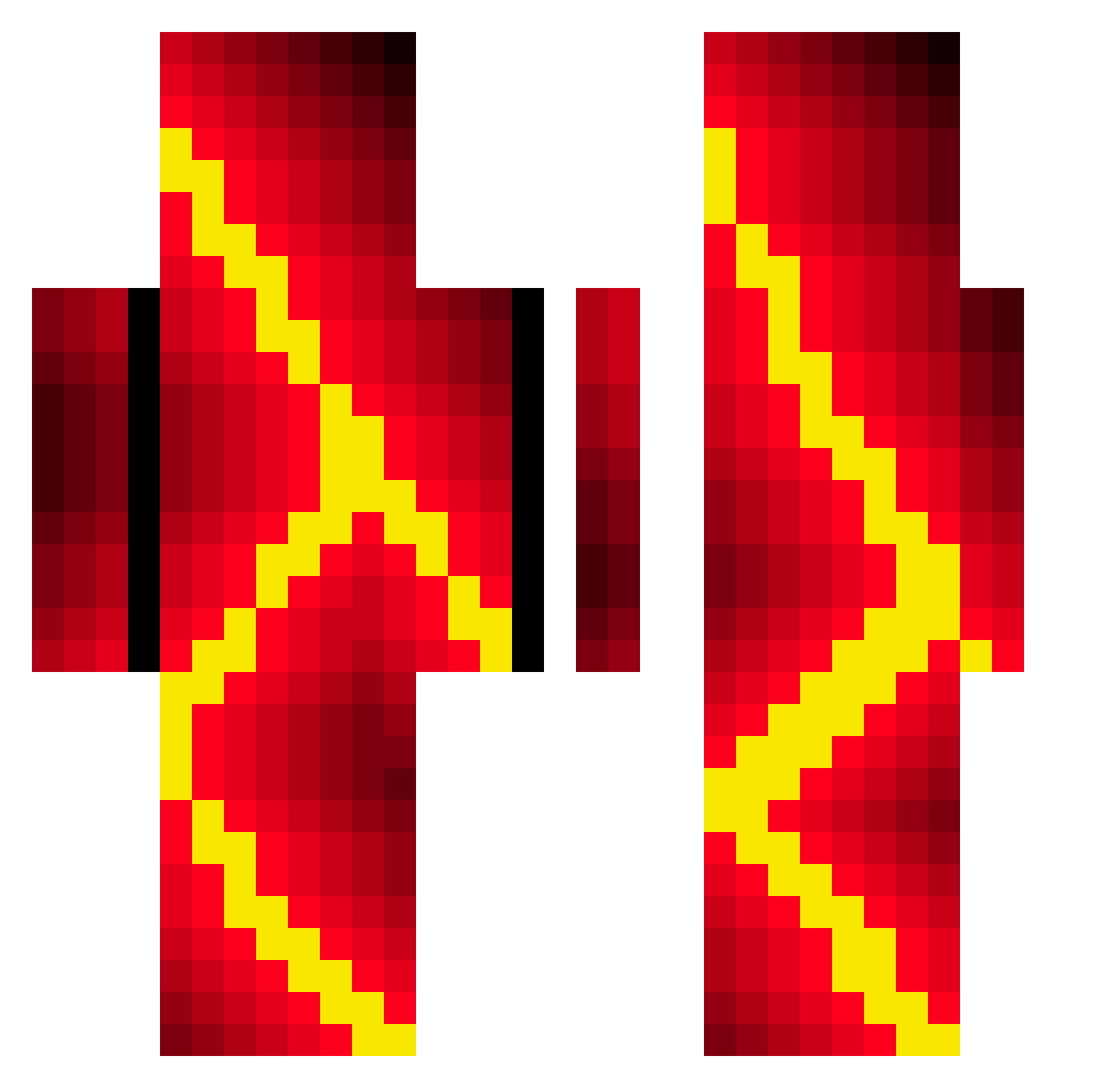 stormstar12 Minecraft skin, front and back view