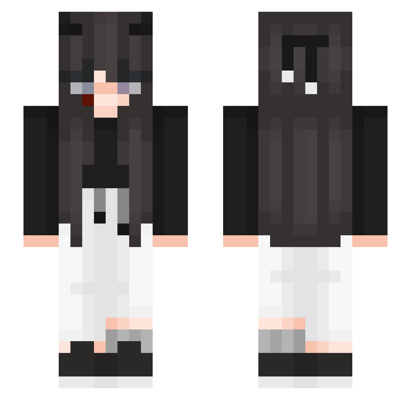 _V2Y Minecraft skin, front and back view