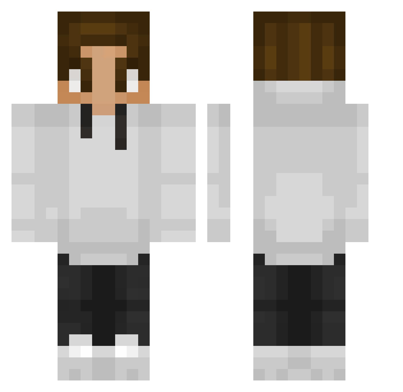 TomEZ2 Minecraft skin, front and back view
