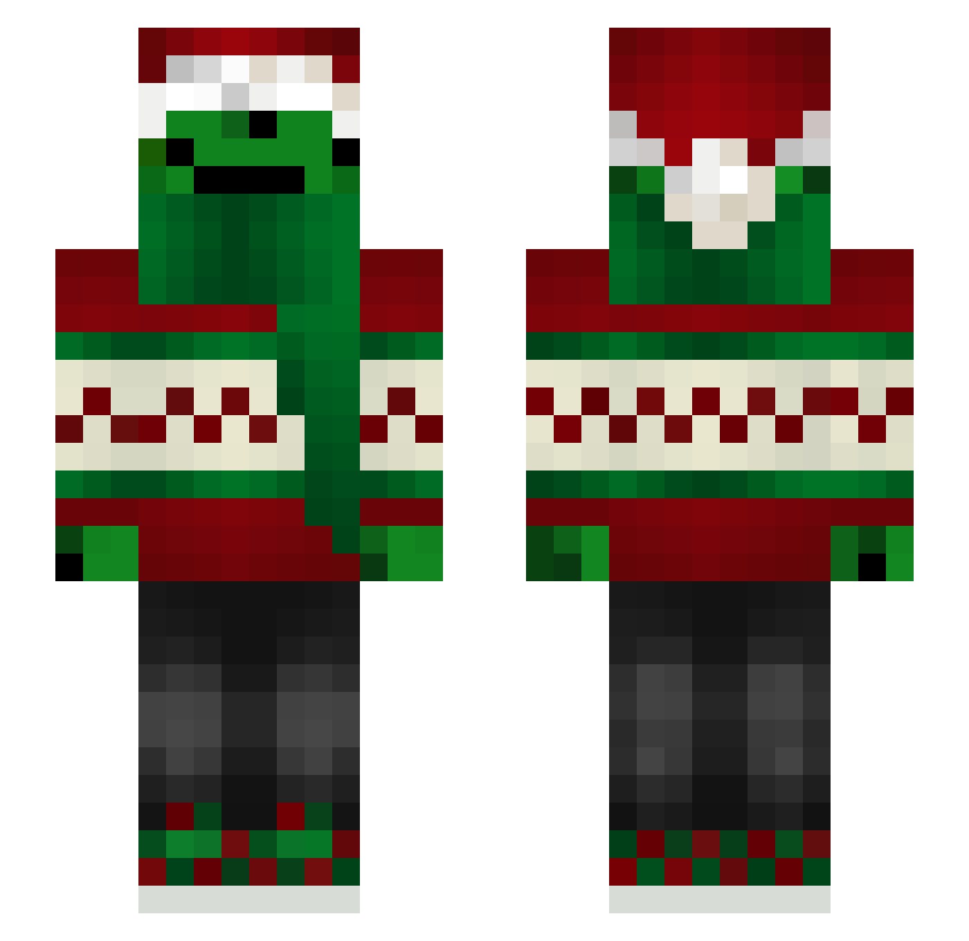 BarrelCactus151 Minecraft skin, front and back view