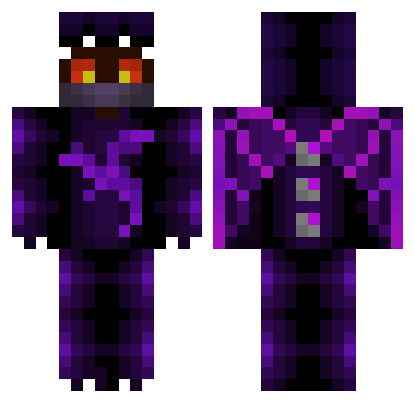 juanse716 Minecraft skin, front and back view