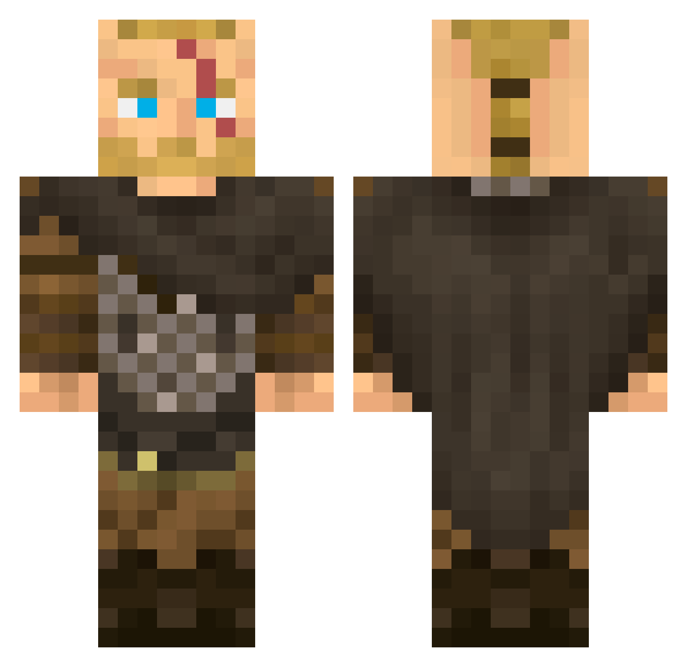 EminUtmost Minecraft skin, front and back view