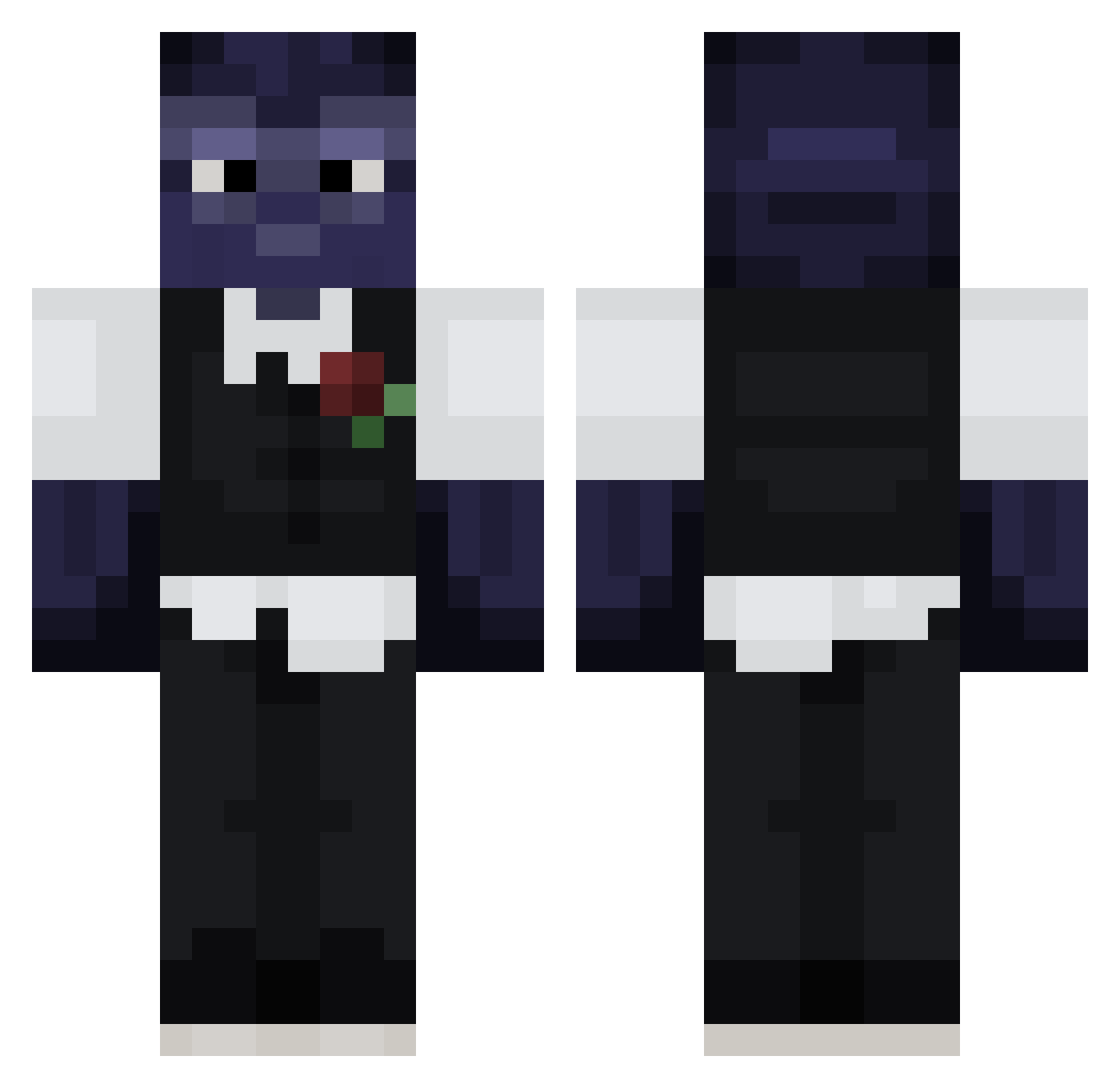 bonkol Minecraft skin, front and back view