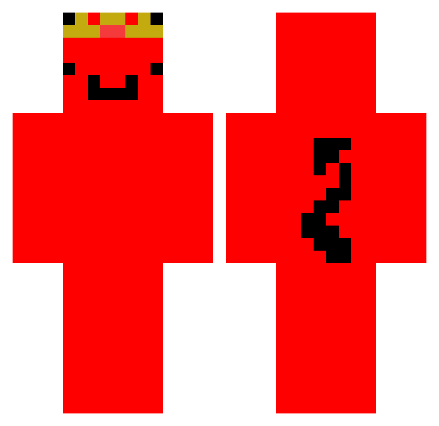 _Walucs_ Minecraft skin, front and back view