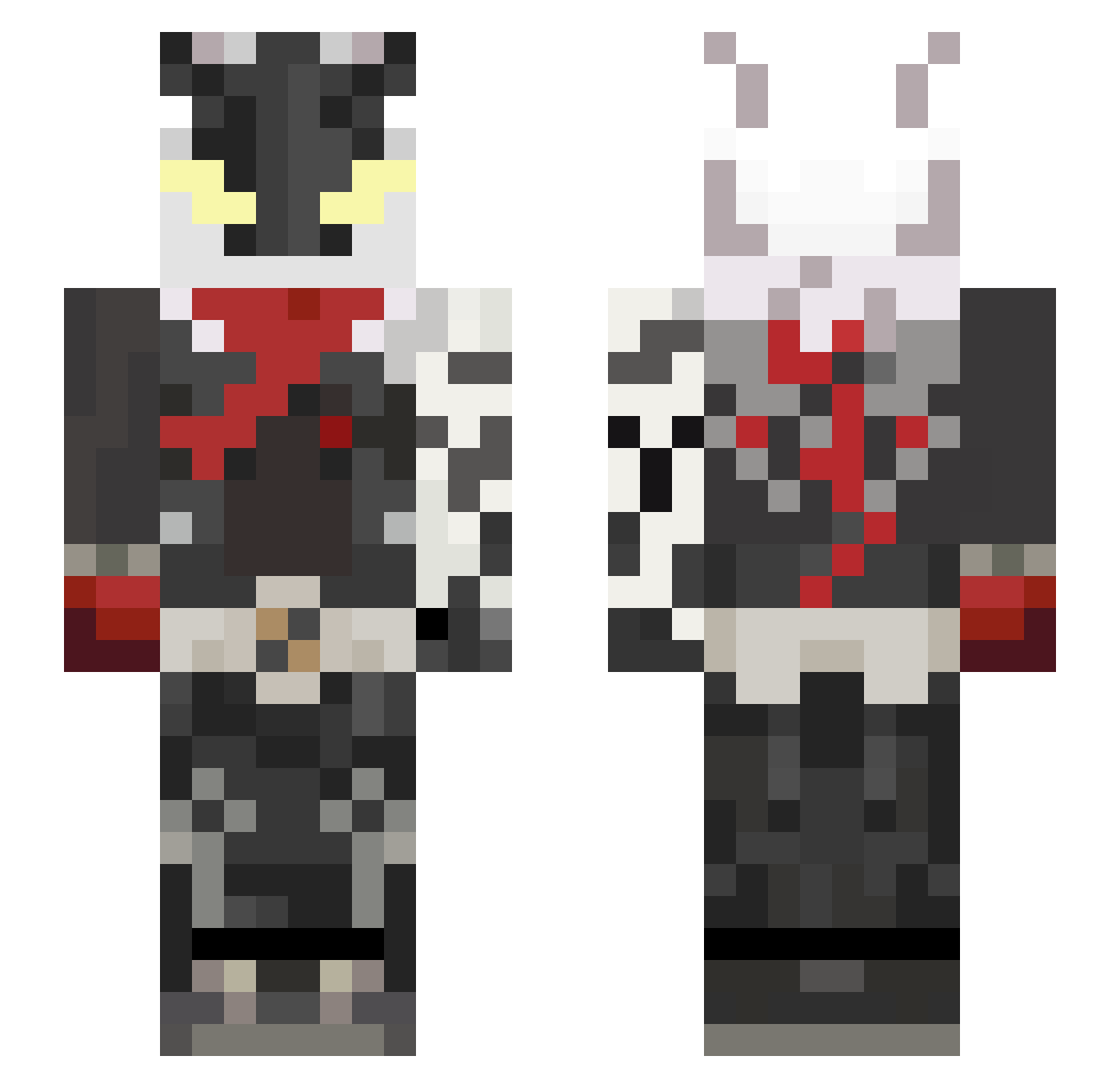 Penguini_Kun Minecraft skin, front and back view