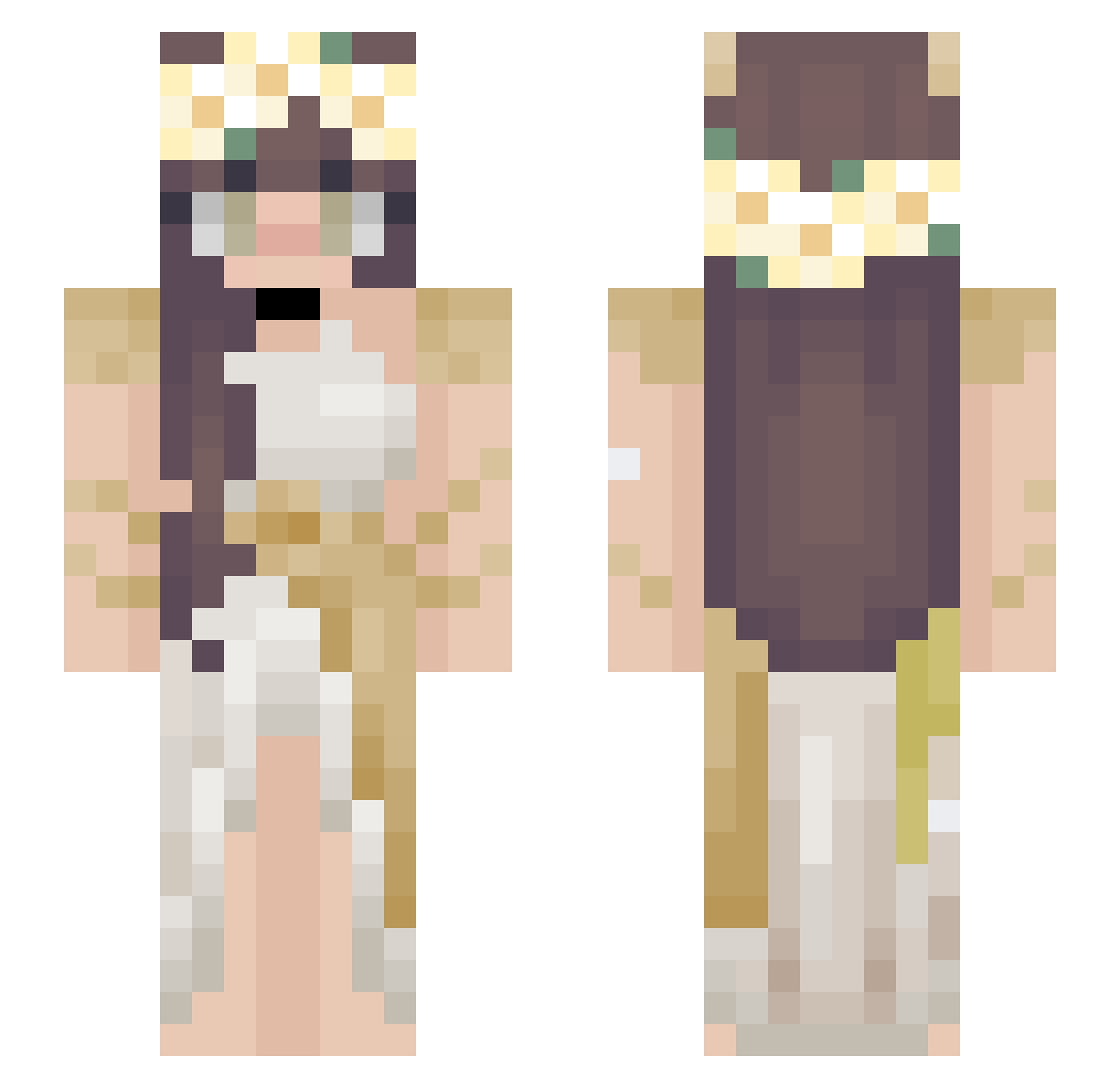 s1fz Minecraft skin, front and back view