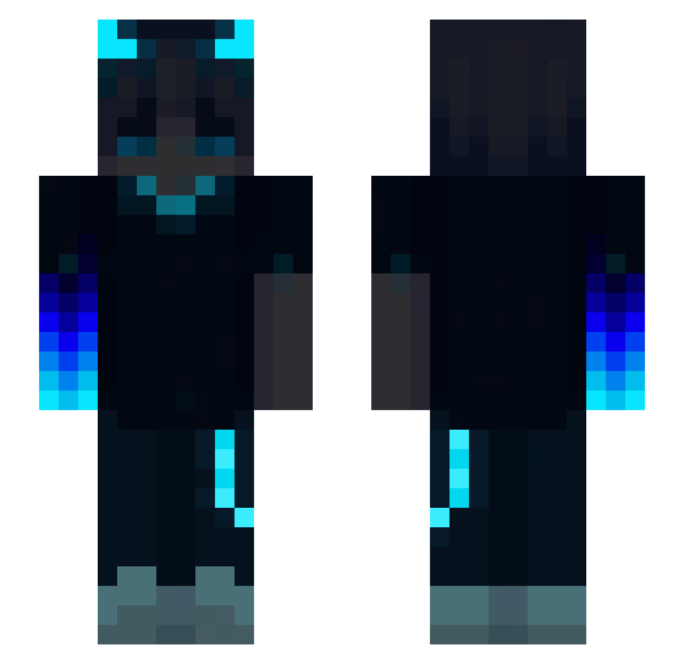 nerit_leon Minecraft skin, front and back view